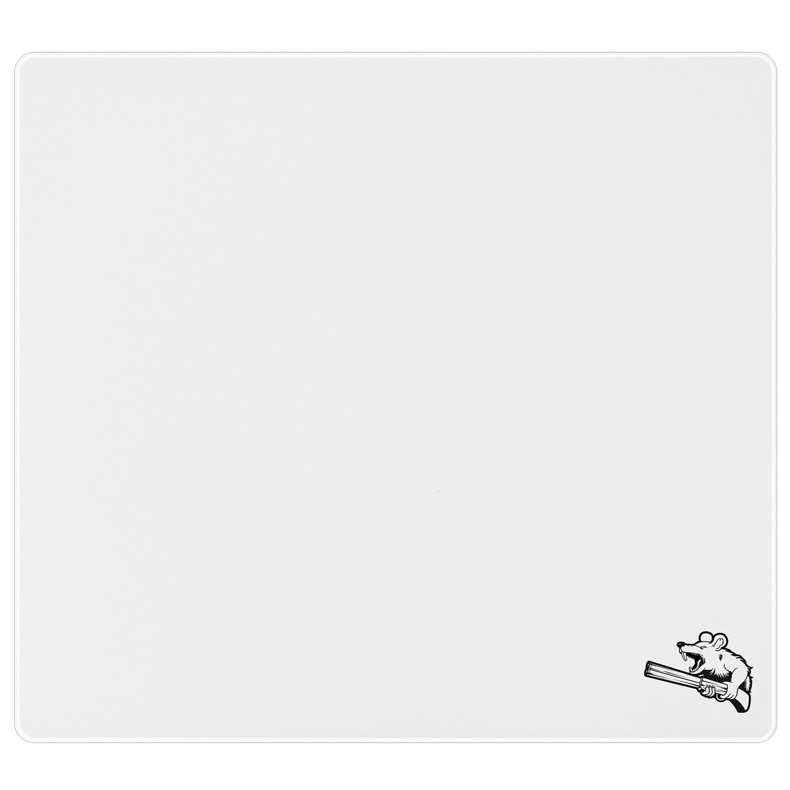 SIROOLAC グラスゲーミングマウスパッド 320mm×360mm FPSゲーム 特殊強化ガラス 耐久性に優れ 厚さ3mm 正確かつ迅速に対戦相手を狙い撃つことができます(320mm×360mm, 白)