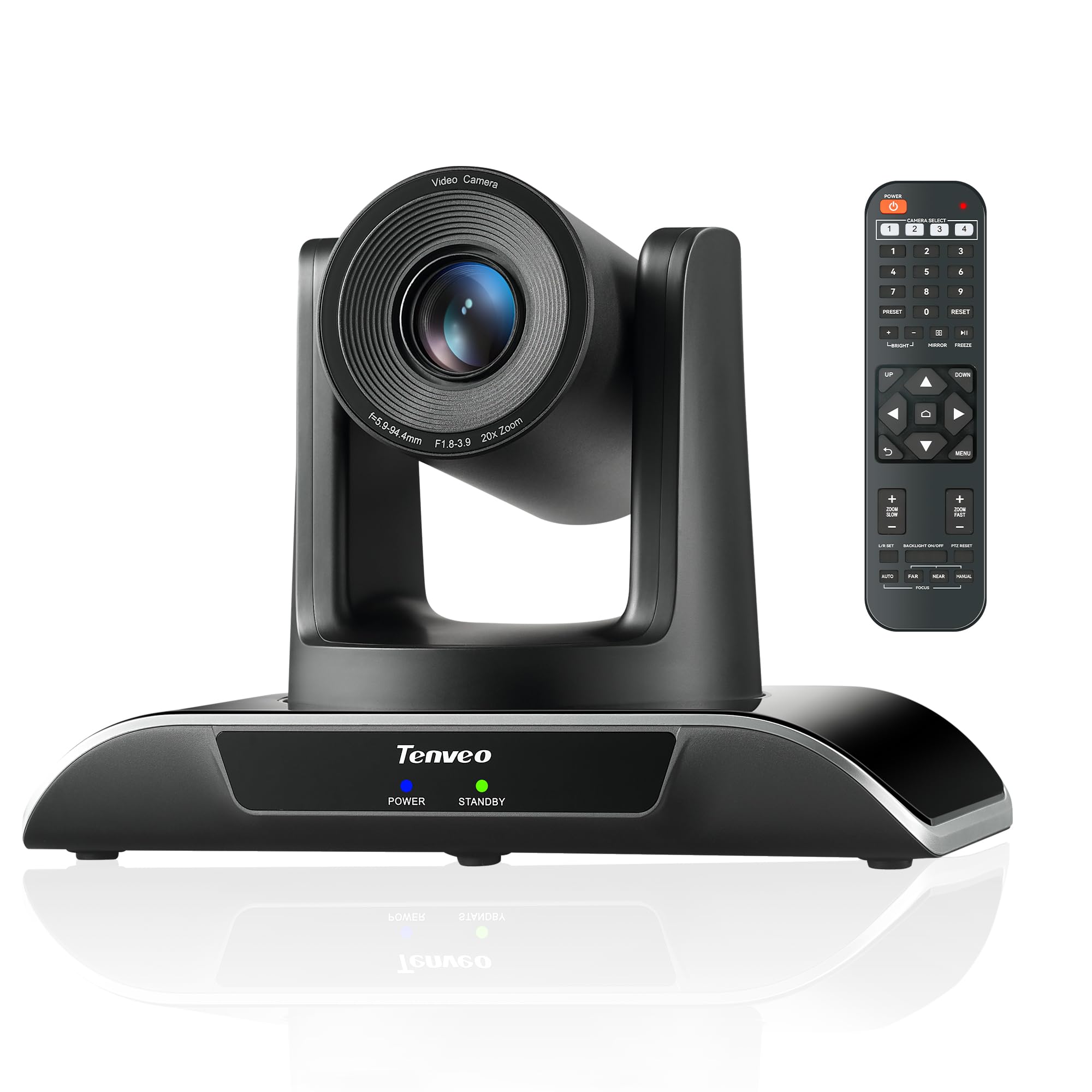Tenveo PTZカメラweb会議ビデオウェブカメラ20倍光学ズーム1080P 60FPS広角 ptz WebカメラUSB3.0/HDMI/RS232出力少人数会議ライブ配信病院教育業務用