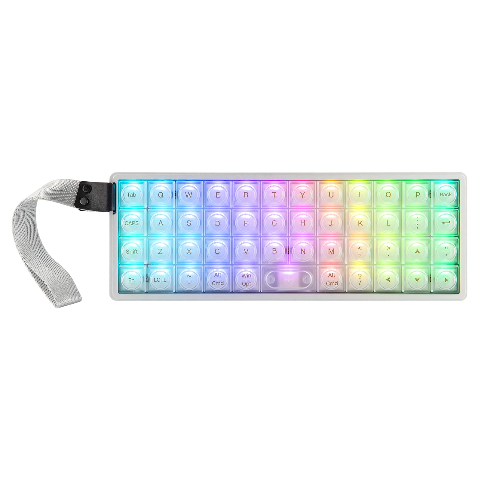 EPOMAKER Luma40 ロープロファイルゲーミングキーボード 薄型 40%ワイヤレスメカニカルキーボード QMK/VIA対応 CNCアルミ筐体 PC透明キーキャップ ホットスワップ対応 Kailhリニアスイッチ テンキーレス 無線 2.4GHz/U