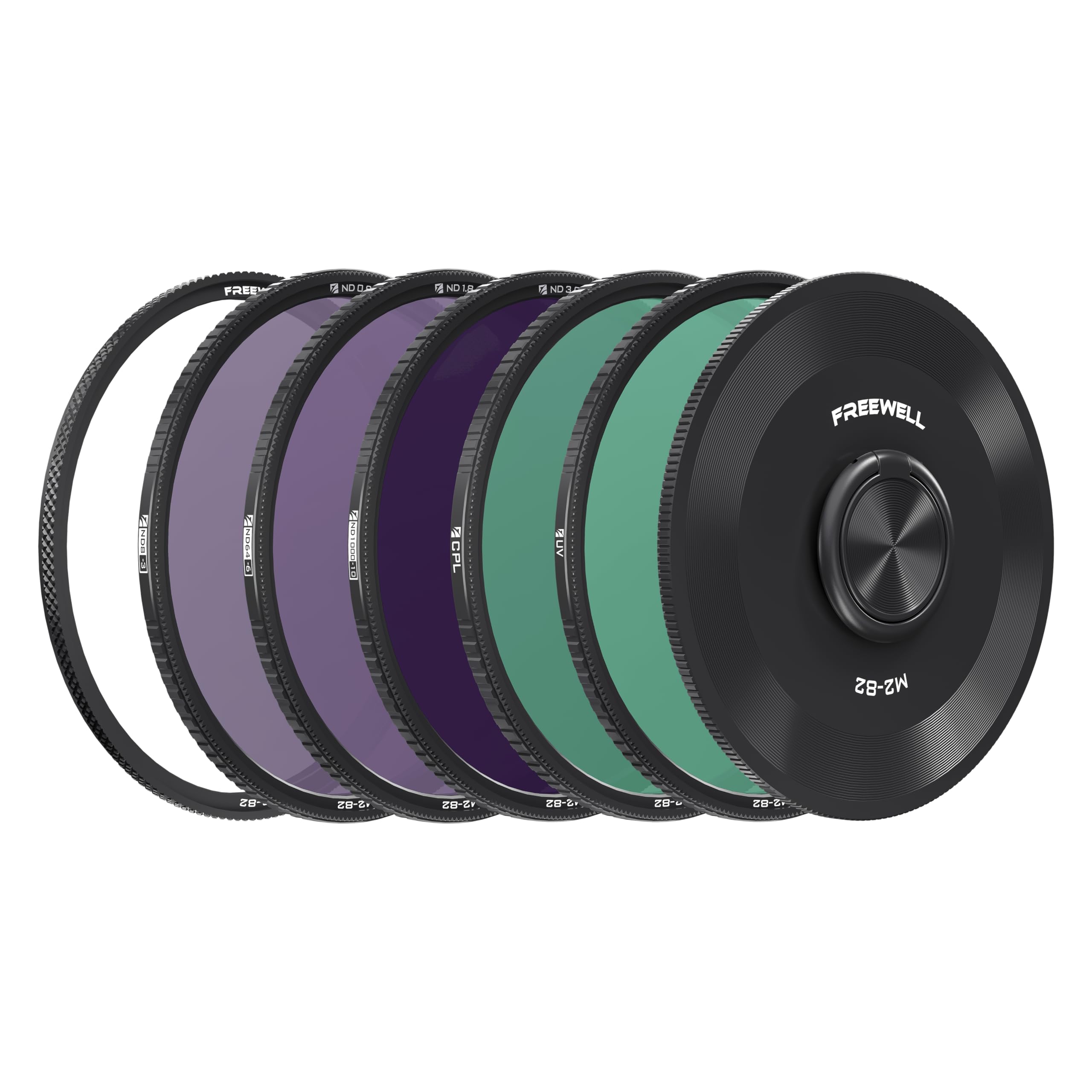 Freewell M2 磁気クイックスワップ 5枚パック 82mm ND8、ND64、ND1000、CPL & UVフィルター
