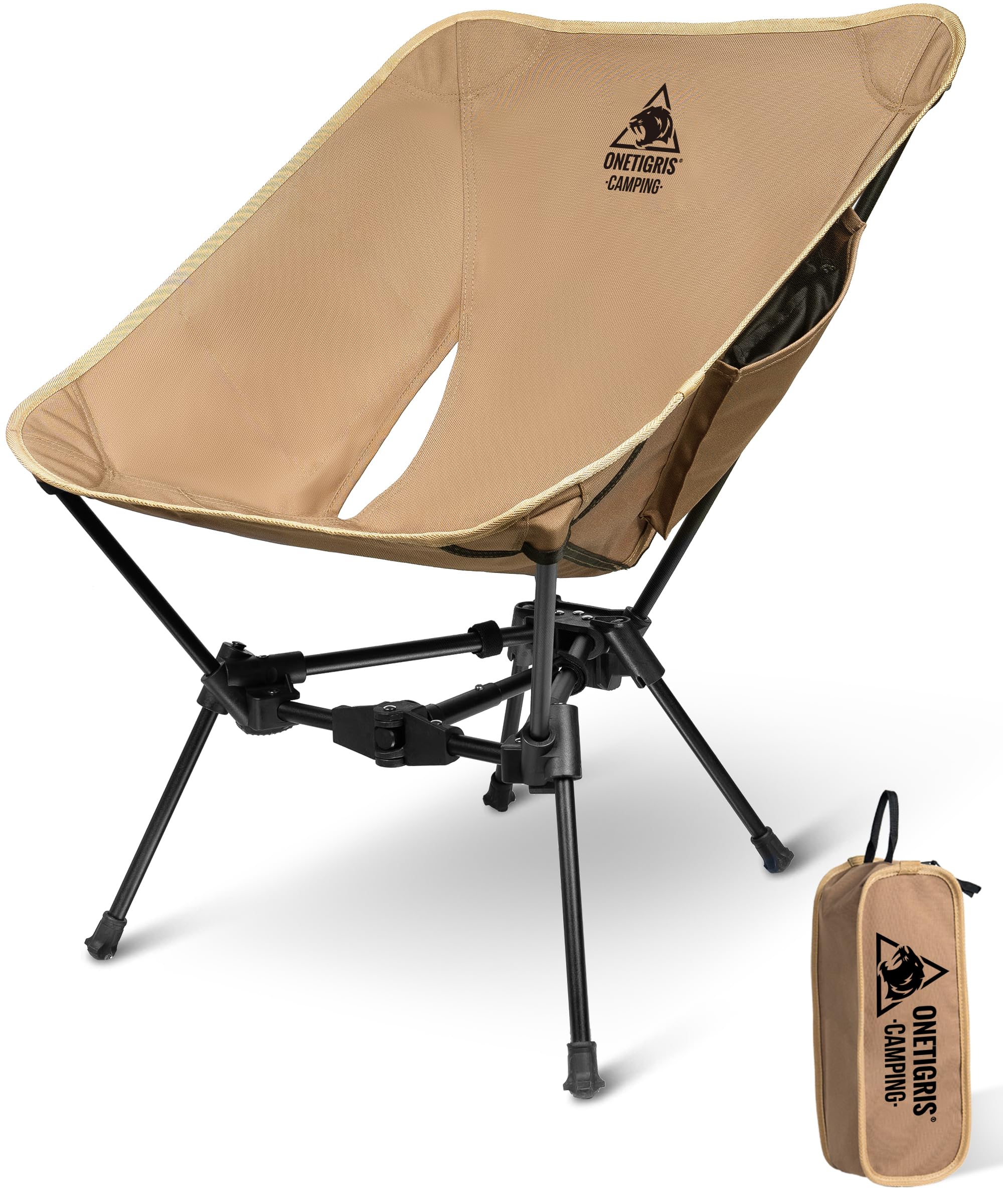 OneTigris Tigerblade アウトドアチェア 折りたたみ式キャンプチェア ローチェア 耐荷重150kg 安定性アップ 登山 アウトドア用品 (ブラウン) 6,283円