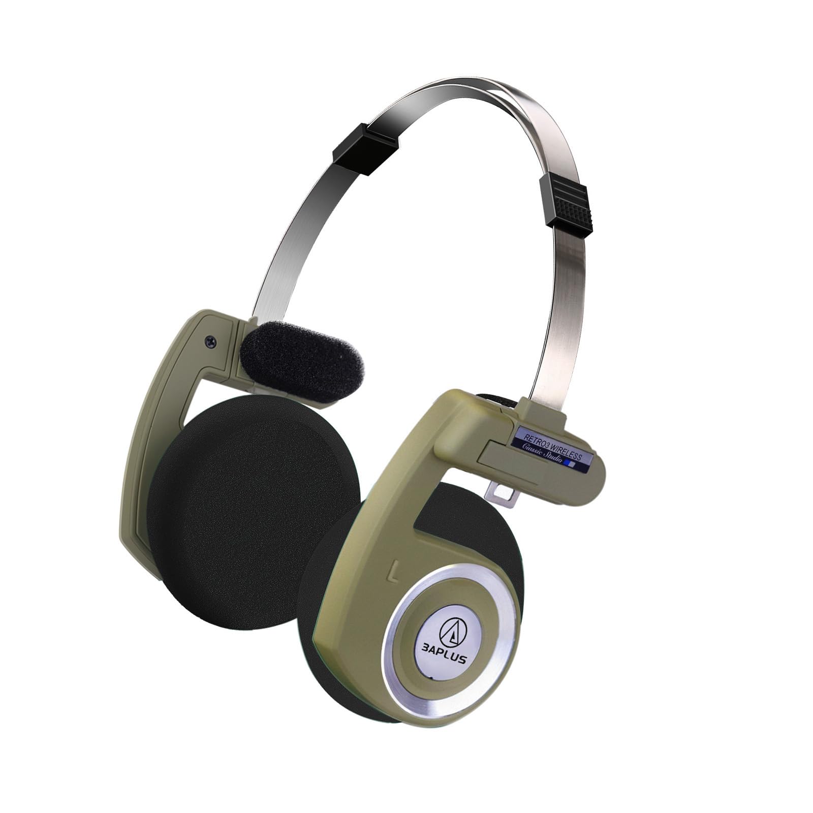 3APLUS Retro 第三世代 Bluetoothヘッドホン オープン型 ワイヤレスヘッドホン 軽量 レトロ 折り畳み式 オーバーヘッドヘッドホン 【ケーブル式＆ワイヤレス式両用】 通話対応 音量調節 最大18時間連続再生 持ち運び便利 Android
