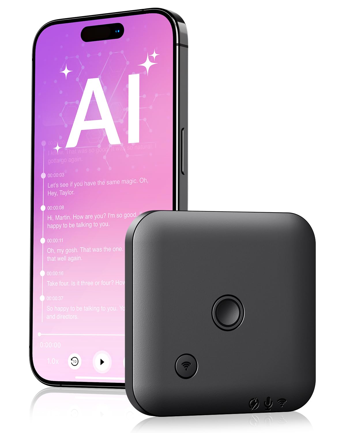 楽天市場】HiDock H1 AIボイスレコーダー ChatGPT-4o連携 ワンタッチ