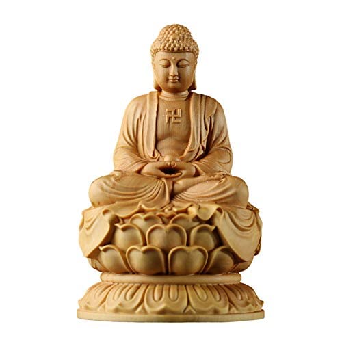 楽天市場】仏像【天然木桧無垢・一本彫り：ほっこりミニ仏像 釈迦如来