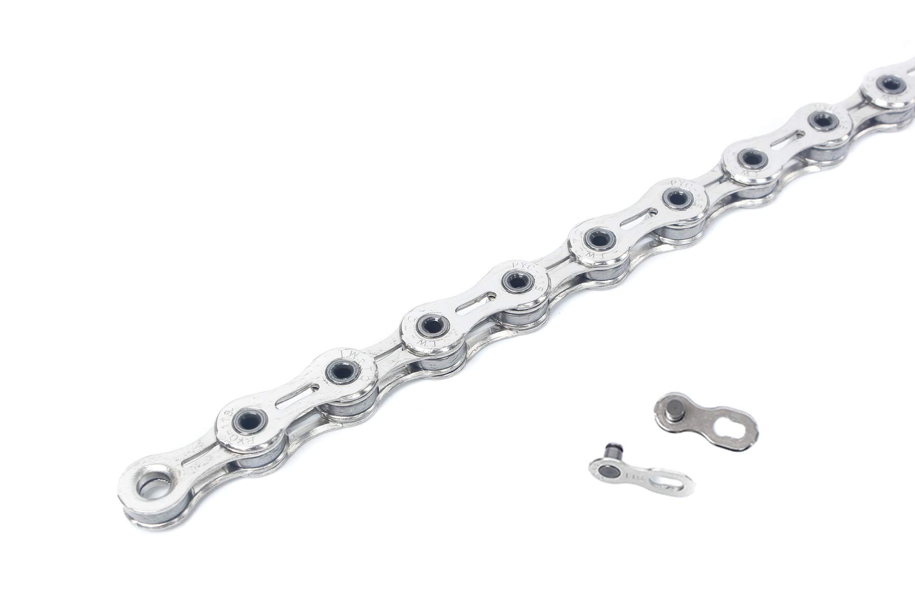SwishTi 変速自転車用チェーン X11 DLC X11SL バイクチェーン 自転車チェーン 11速/11S/11スピード/116Links ミッシングリンク付 中空ピン (Silver) [並行輸入品]