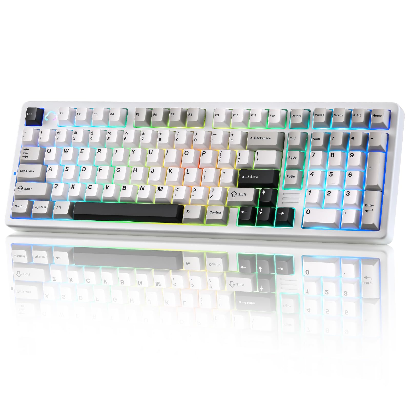 YUNZII AL98 QMK/VIA ワイヤレス メカニカルゲーミングキーボード フルアルミニウム筐体 BT/2.4G/USB-C接続対応 プレルーブ済み ホットスワップ対応 リニアスイッチ ガスケットマウント 1800レイアウト RGBバックライト W｜湖南オンライン