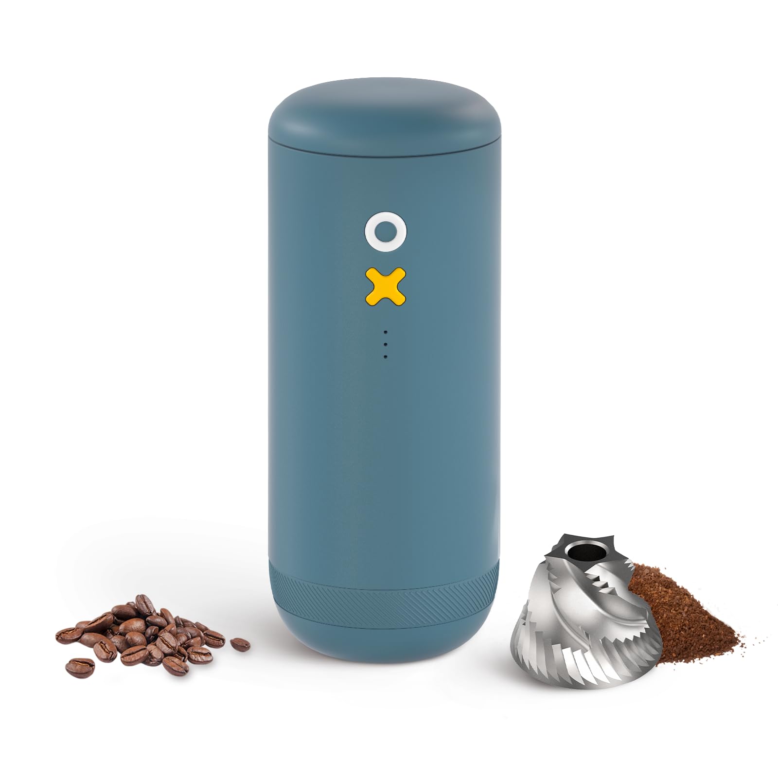 Nuttii OX Lite ブランド電動バーコーヒーグラインダー ・ 静音、ミニ、USB充電式、調節可能な円錐バーミル 20種類のグラインド設定 エスプレッソ、注ぎ、フレンチプレス、Moka用 (ネイビーブルー)｜湖南オンライン