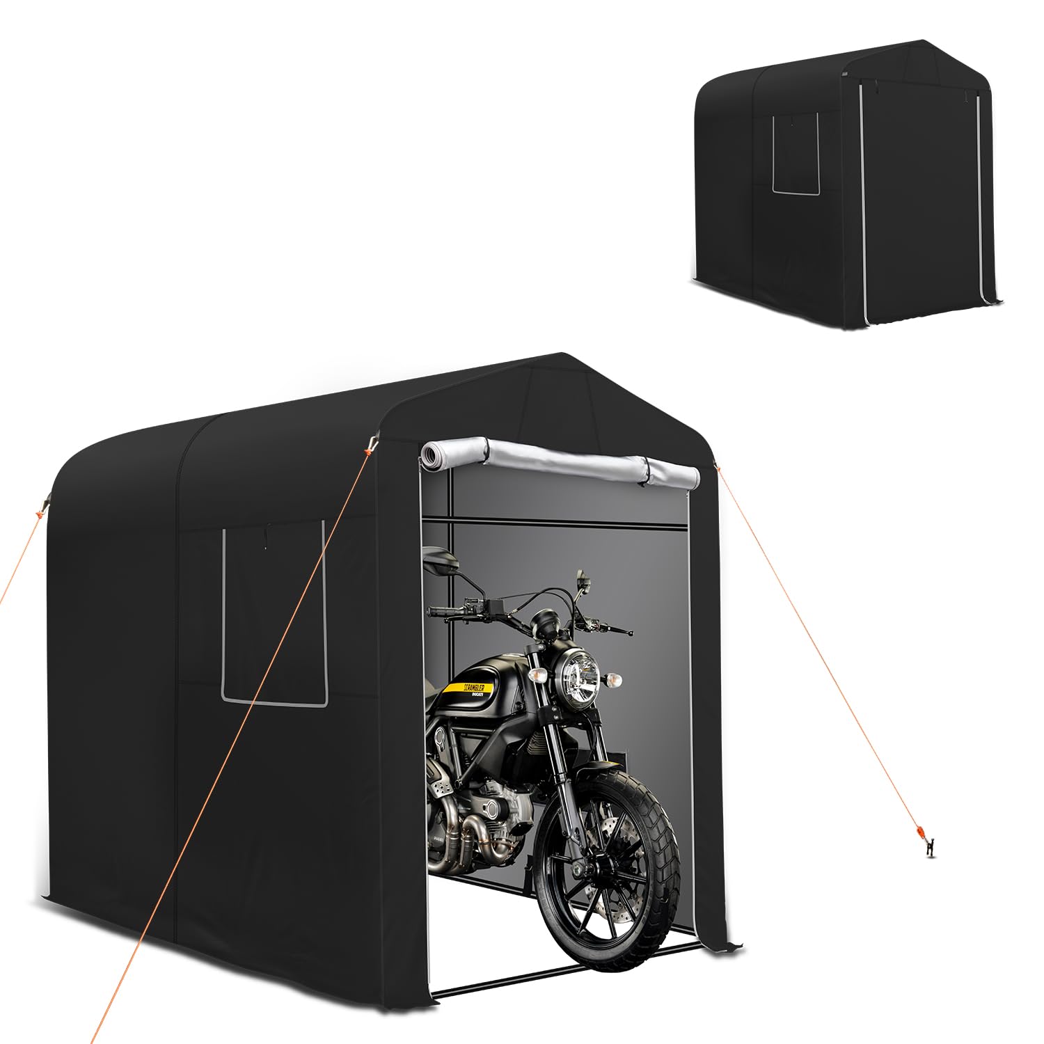 【防風設計】 J-PREMIS サイクルハウス Sサイズ バイクガレージ 自転車テント サイクルガレージ サイクルポート 自転車置き場 屋外 高耐久炭素鋼チューブ 自転車収納 ガレージテント 最大2台収納 UV加工シート 遮熱 撥水加工 雨よけ バイクシェ|湖南オンライン