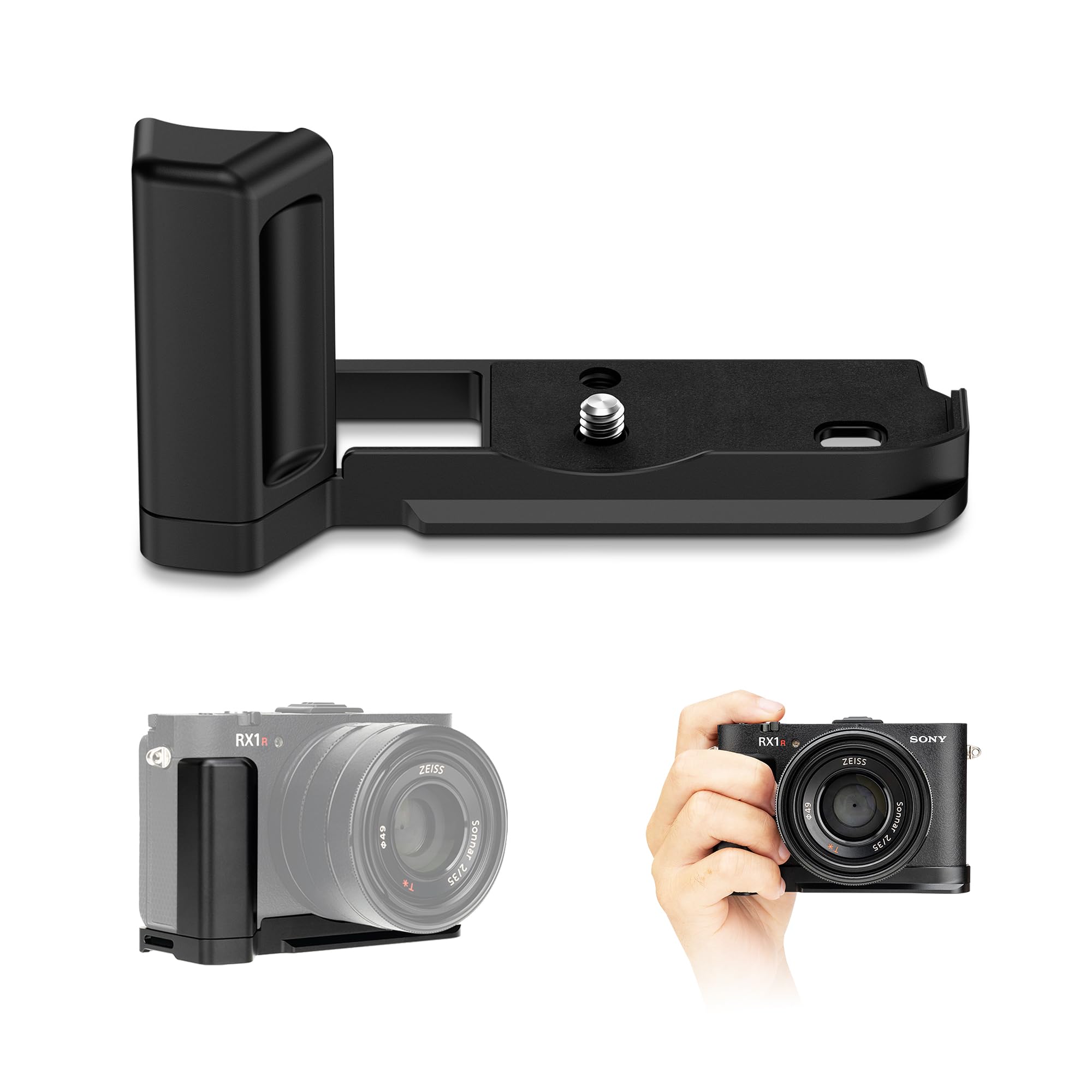 JJC 金属 L型ハンドグリップ ソニー RX1R III DSC- RX1RM3 RX1R3 適用 電池交換が便利 底の1/4\
