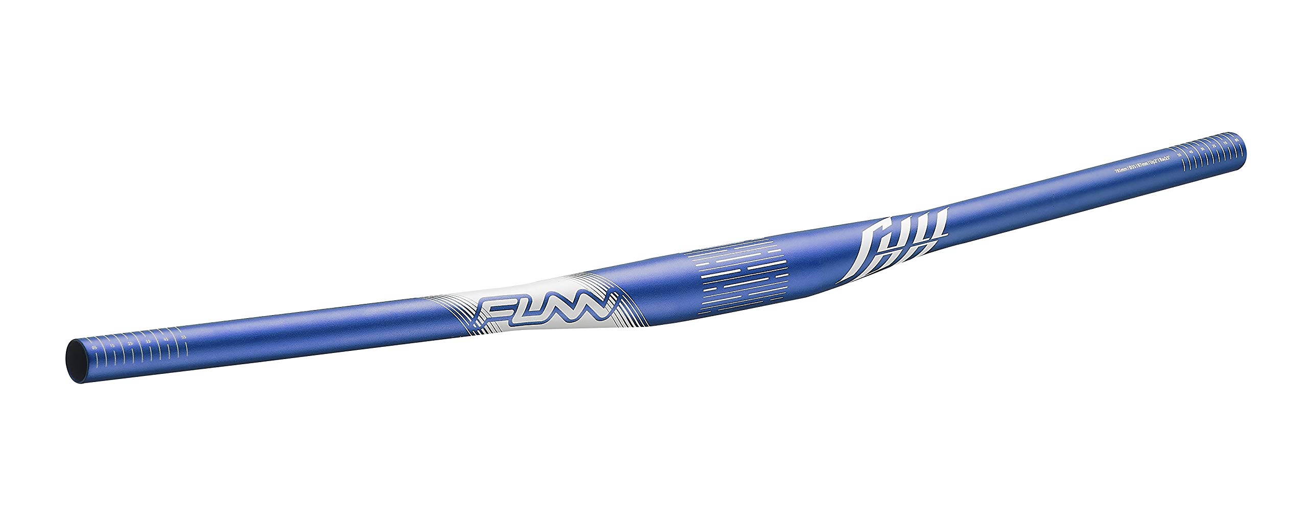 Funn(ファン) フル-オン(Full On)、 MTB、自転車用ハンドルバー、クランプ径:φ35mm、幅785mm、耐久性、剛性感、柔軟性、衝撃吸収性、軽量化（7ｍｍ上昇、ブルー）｜湖南オンライン