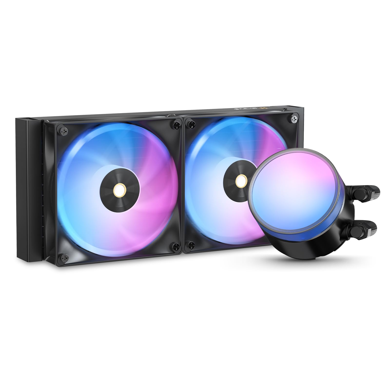 Ocypus Delta L24 ARGB CPUクーラー 簡易水冷 240mm、レイヤーARGBライティングエフェクト、TDP 280W、低ノイズポンプ、高性能4ピンPWM ファン、最大2000 RPM、AMD AM4/AM5、Intel LGA 115