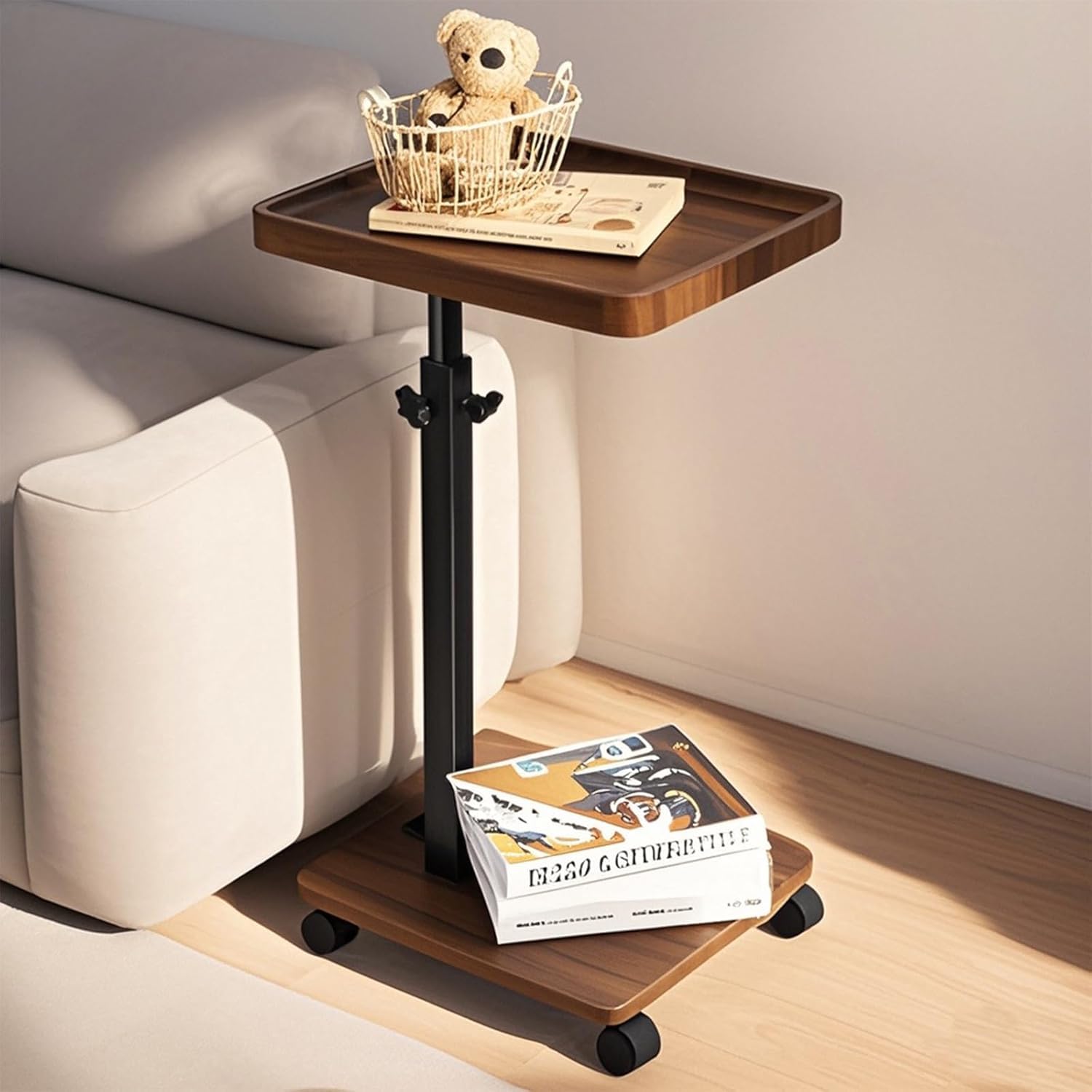 楽天市場】【送料無料】LokLok ガス式昇降テーブル サイドテーブル