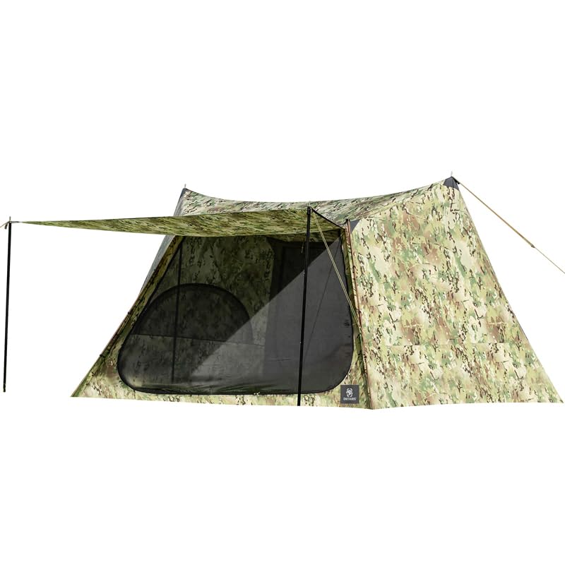 OneTigris SOLO HOMESTEAD キャンプテント アメリカ輸入70Dナイロン素材 1-2人用 軍幕 ポリエステル生地 パップテント 多機能 ソロ用 日よけ 防水 快適 夏 3シーズン適用 ツーリング アウトドア キャンプ用品 家庭用 ポール