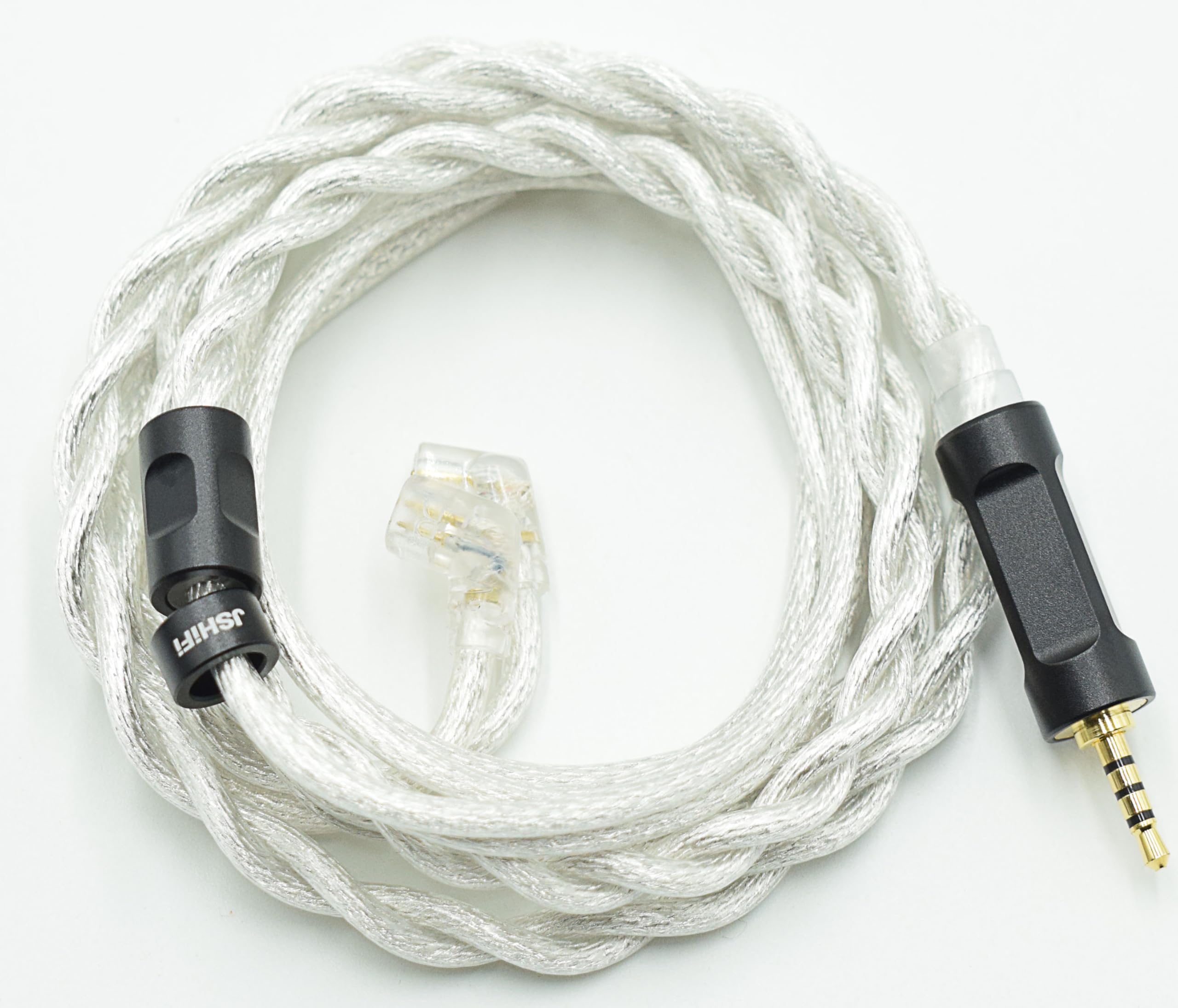【JSHiFi-Memory】QDC2.5mmリケーブル 2芯バランス同軸ケーブル銀メッキ・単結晶銅混合線材 2.5mmイヤホンアップグレードケーブル 中華QDCイヤフォン交換ケーブル (QDC2.5mm)｜湖南オンライン