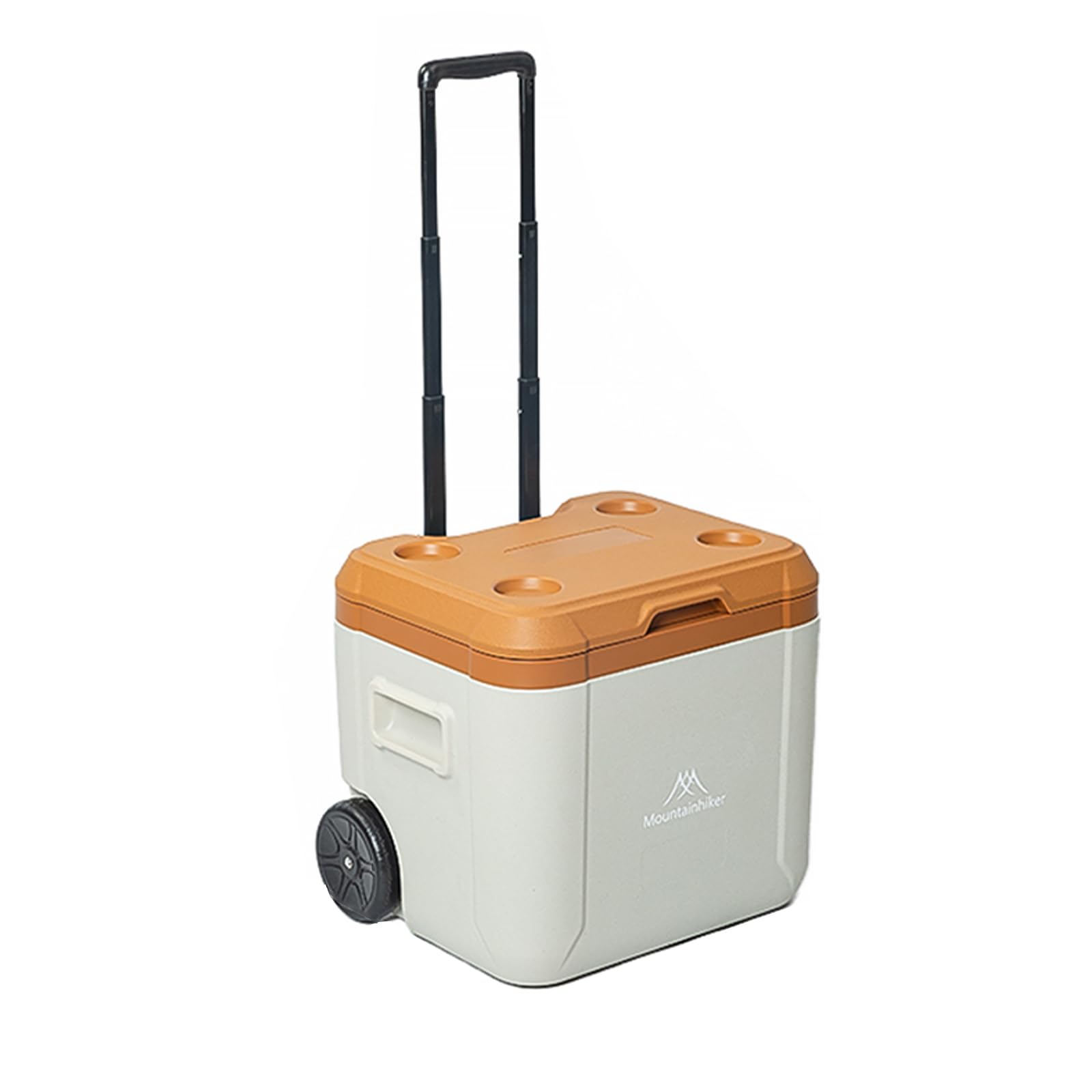Mountainhiker クーラーボックス 30L/52L大容量 保冷・保温ボックス キャスター付き アルミ合金ハンドル付き ポータブル冷蔵庫 5日間長時間保冷 キャンプ/BBQ/釣り/アウトドア/スポーツ観戦に最適 (52L/55QT)