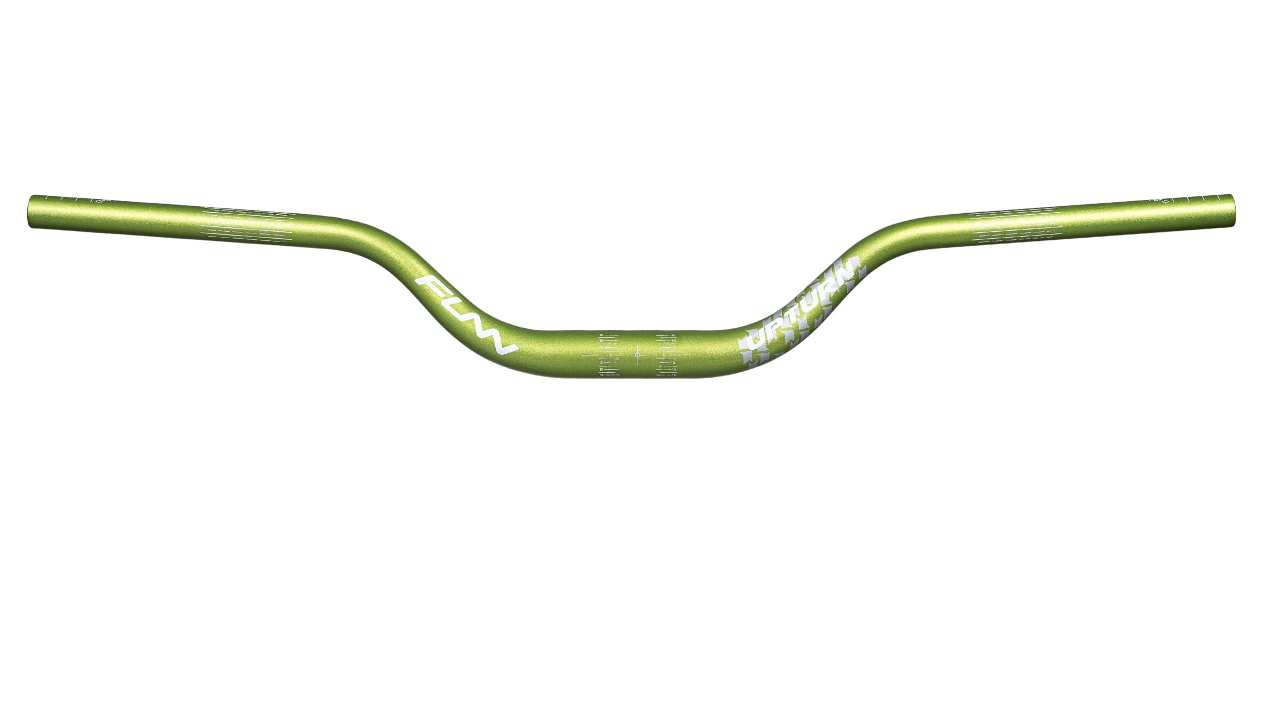 Funn アップターン (Upturn) ハイライズマウンテンバイクハンドルバー - バークランプ31.8mm、幅785mm付き。耐久性と軽量の合金ライザー自転車ハンドルバー、MTBとBMXバイク用 (75mm上昇、グリーン)
