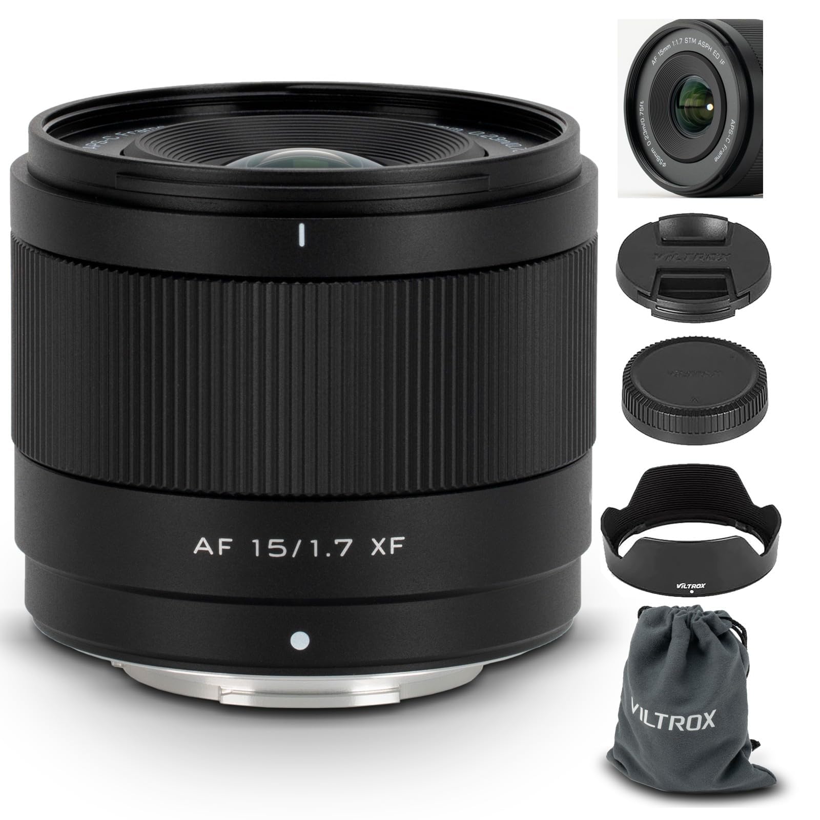 VILTROX 15mm F1.7 XFレンズ（富士用）、APS-C超広角オートフォーカスレンズ（富士フイルム 富士XマウントカメラX-A7、X-E4、X-H1、X-Pro3、X-S10、X-T2、X-T3、X-T4、X-T30、XT30II、X-T200