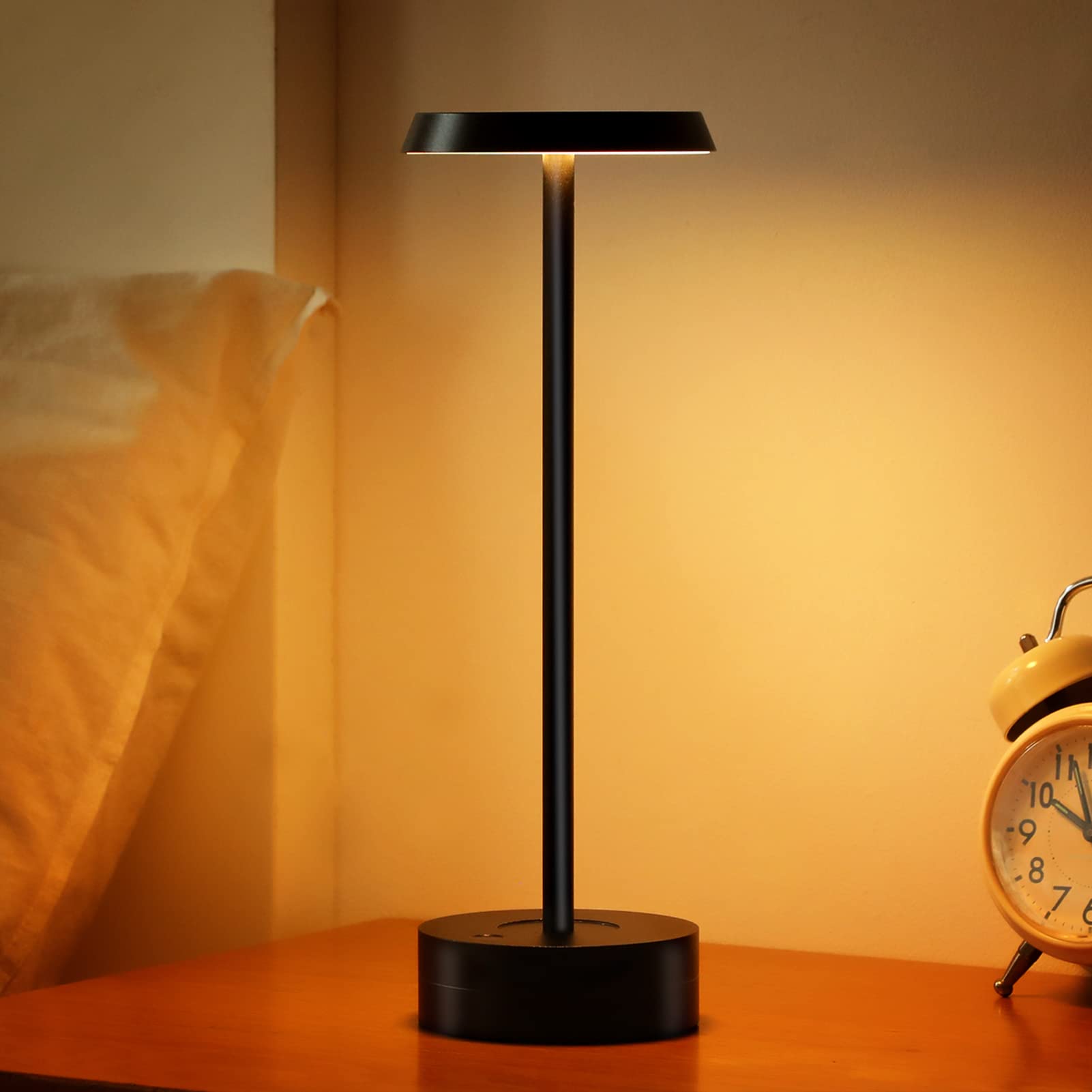 Govssing 間接照明 おしゃれ テーブルランプ バッテリー残量表示 ledライト タイマー機能 4000mAh 充電式 卓上ライト 3種類色温 無段階調光 スタンド デスクライト コードレス メモリ機能 ナイトライト 授乳ライト サイドテーブル/ダイ