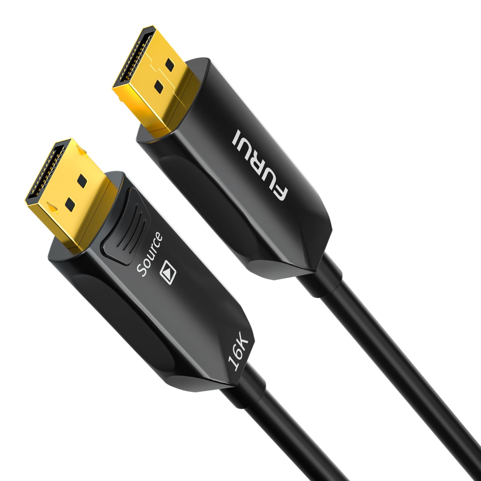 光ファイバ DisplayPort ケーブル 2.1 20M、16K 光ファイバ DisplayPort 2.0 ケーブル 54Gbps, 16K@60Hz, 8K@60Hz, 4K@240Hz / 165Hz / 144Hz / 120Hz, 2K@36