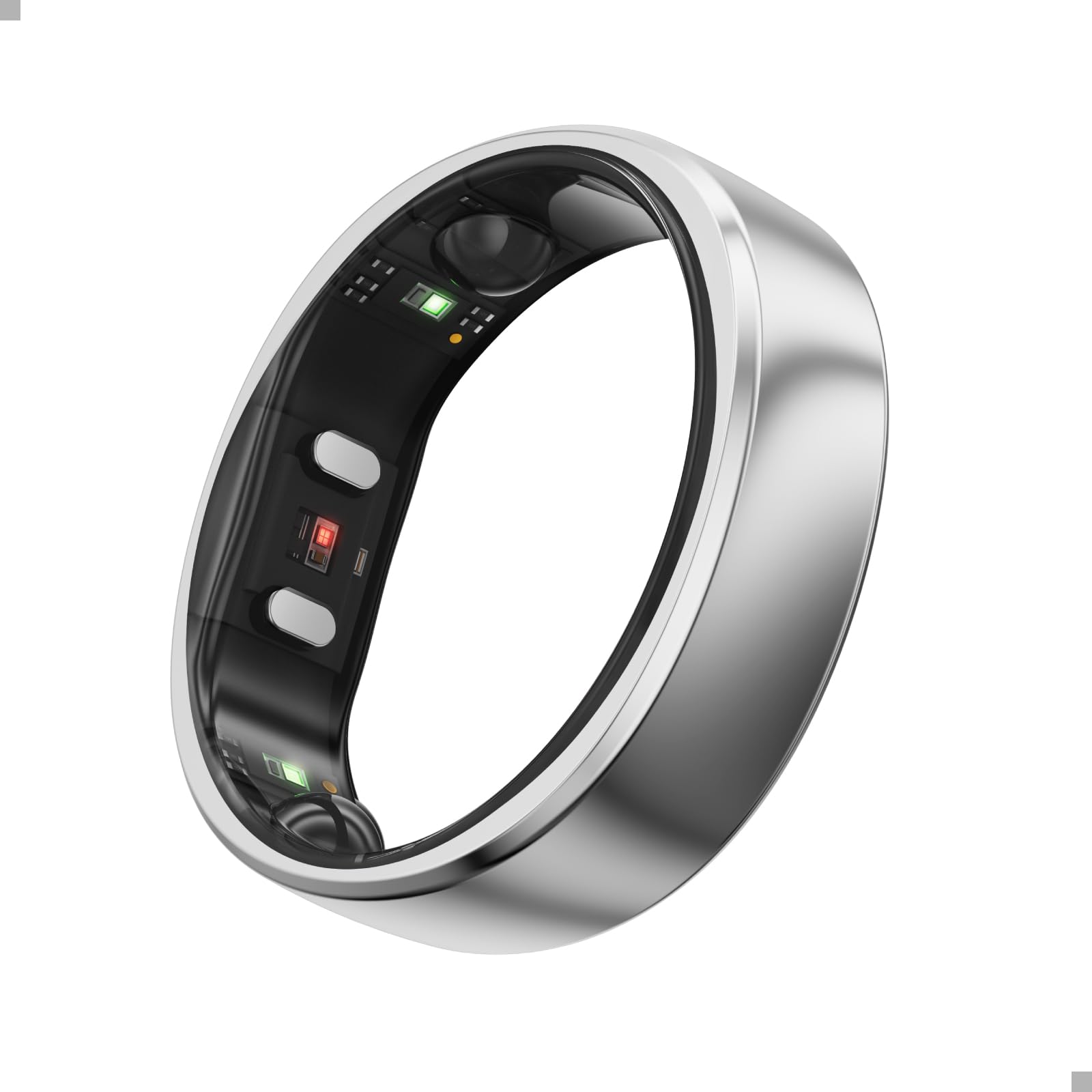 RingConn Gen 2 スマートリング|アプリ購読不要、まずサイジングキットでサイズ確認、バッテリー持続最長12日、睡眠・心拍・ストレス・女性の健康管理・フィットネス追跡、Android & iOS対応（シルバー、サイズ12）