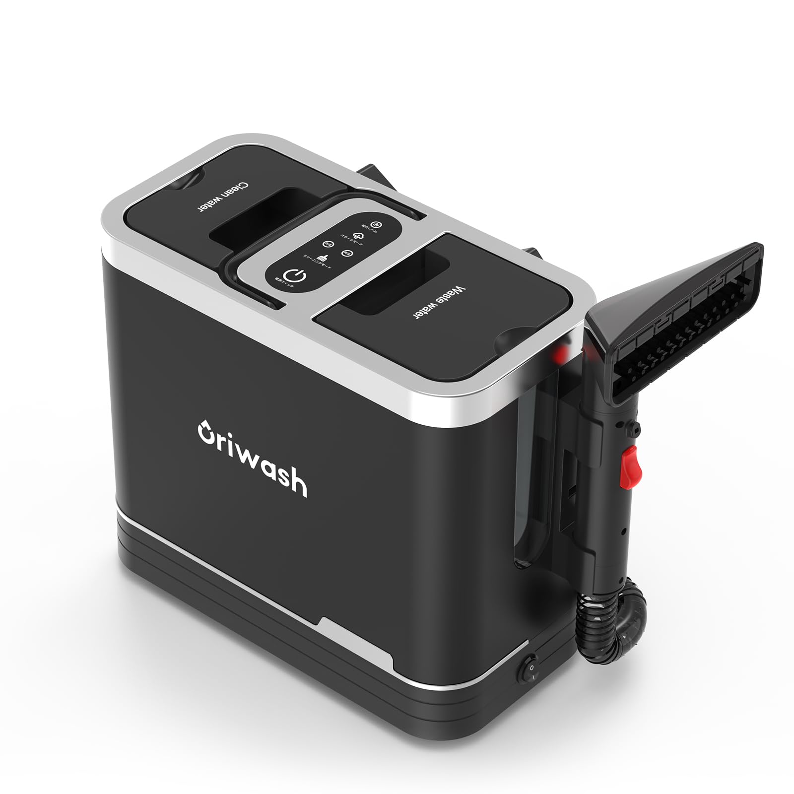 【1500W高出力×4つの清掃モード】OriWash ZR-001 スチームクリーナー 加熱式カーペットクリーナー ソファ・車シート・布団対応 2way硬質表面 大容量1.3L キャスター付き 消臭・除菌 家庭用|湖南オンライン