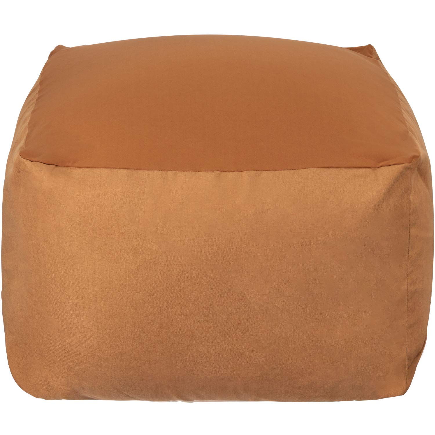 Homwarm ビーズクッション 怠惰なソファ 特大(55×55×35cm) 疲労解消 健康 安全 無味 カバー取り外し 洗濯可能 座り オールシーズン適用 0.3mm-0.5mm極小ビーズ 豆袋座布団 (ブラウン, S)
