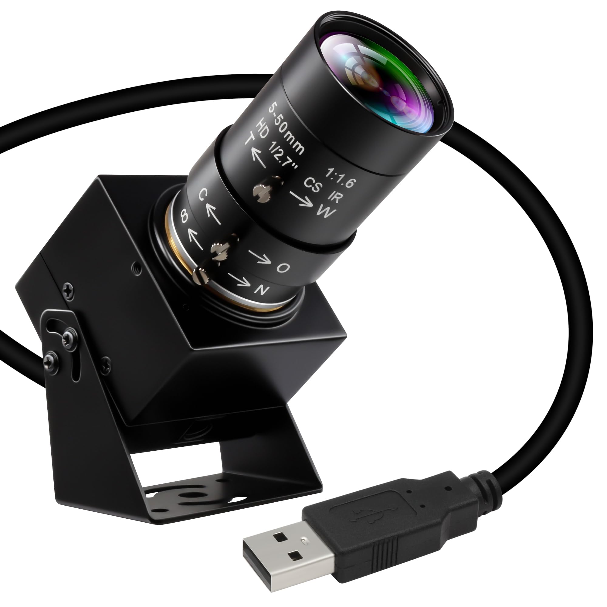 4K USBカメラ、CMOS IMX 415イメージセンサー付き、ELP 5-50 mm 10 X光学手動ズームレンズUSB Webカメラ、2160 Pハイビジョン、パソコンフォーカス、ノートパソコンJetson Nano、ラズベリーパイ｜湖南オンライン