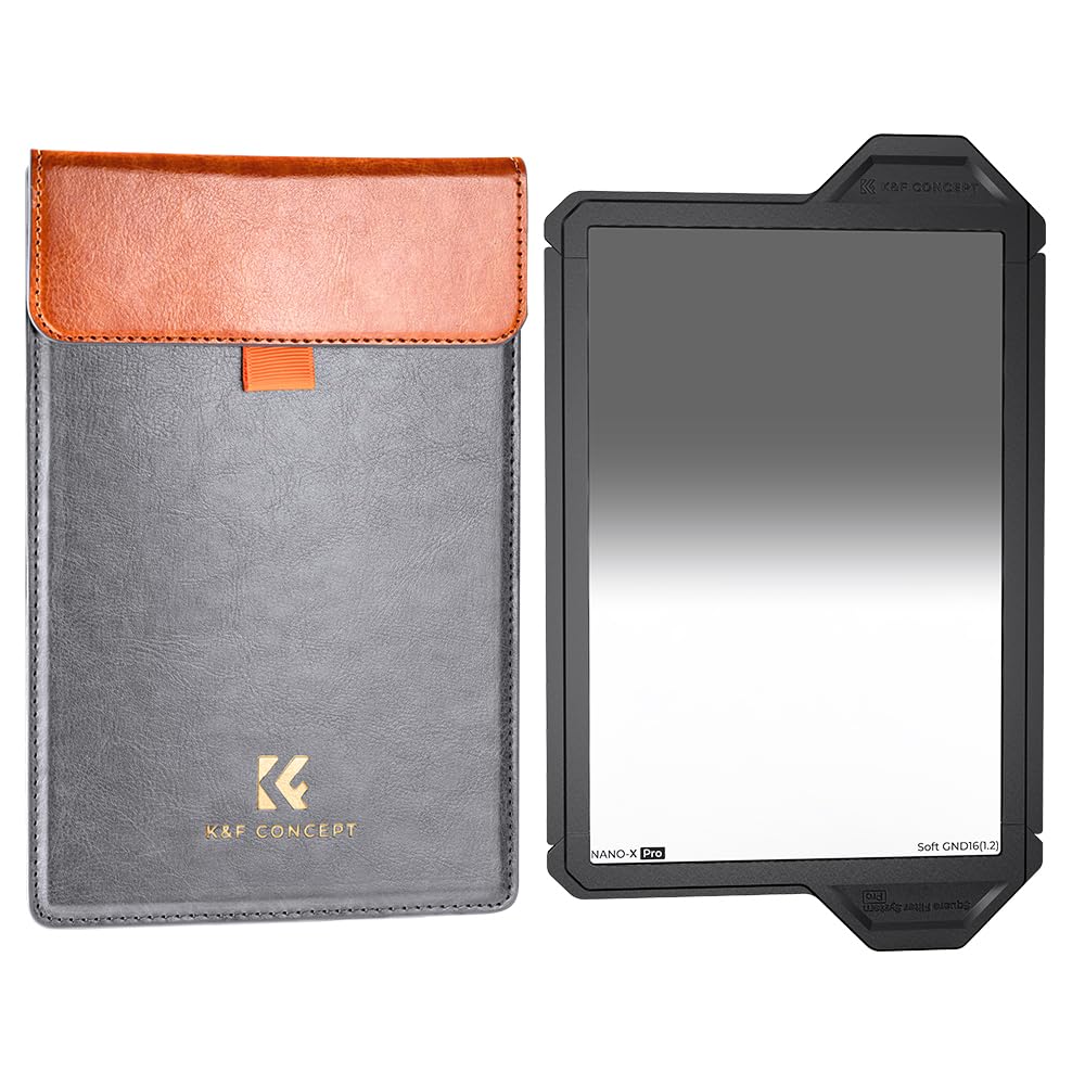 K&F CONCEPT ハーフNDフィルター 角型 GND16 ソフトグラデーション 明暗差調整 GND1.2 光学ガラス 36層ナノコーティング 撥水防汚キズ防止 保護ケース付き 落下防止100*150*2mm(X-Proシステム)【メーカー直営店】|湖南オンライン