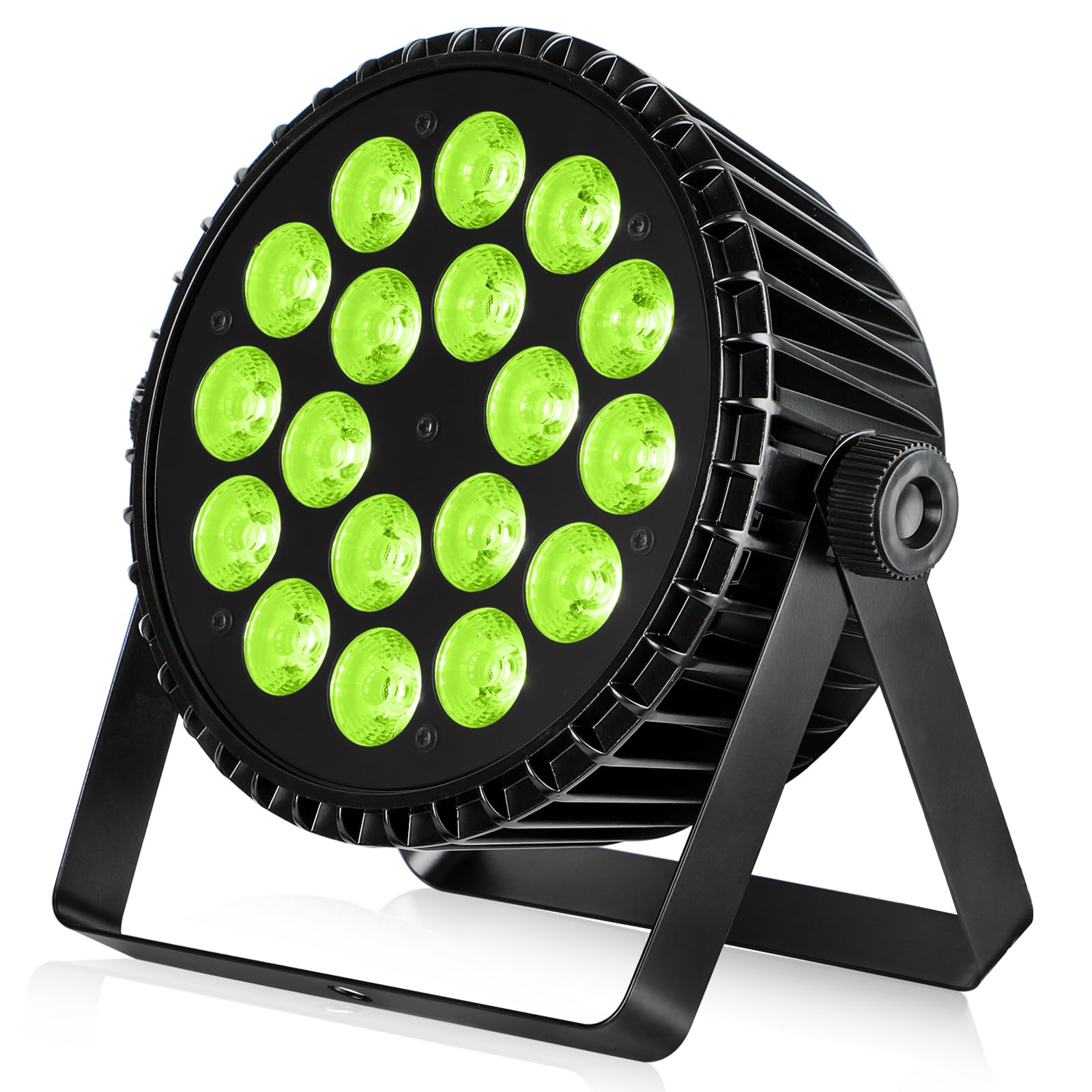 Betopper LEDステージライト 18x18W 6-in-1 LED RGB+アンバー+ライムグリーン+UV ハイパワーパー缶照明、DJライトストロボ/ウォッシュアップライト、, DMX512 7/11CH 専門設備 高輝度 音声連動 多色変更 舞台