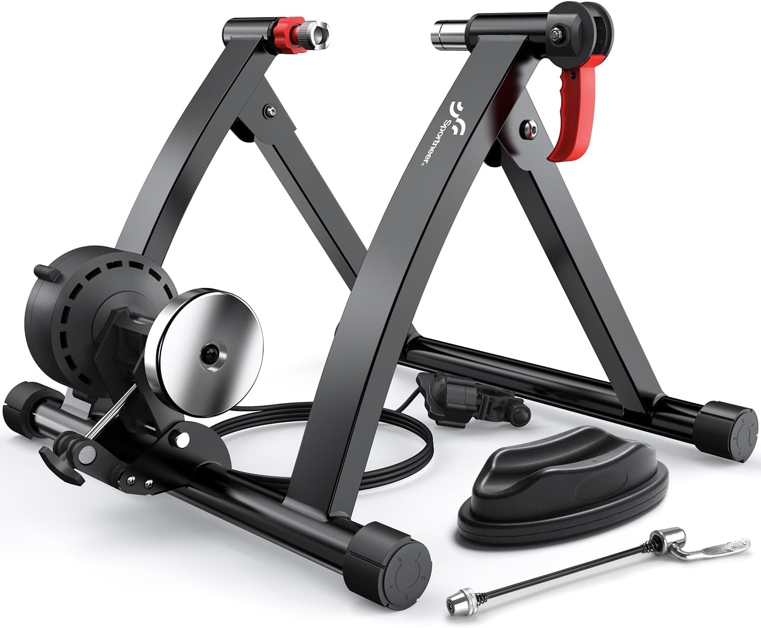 Sportneer ローラー台 自転車トレーナ 自転車トレーニング 固定式 自転車ローラー 6段階負荷調整 マグネット式 26・28インチに対応 サイクルトレーナー 自転車トレーナー 折りたたみ エクササイズ フィットネストレーナー 専用クイックレリーズ/|湖南オンライン