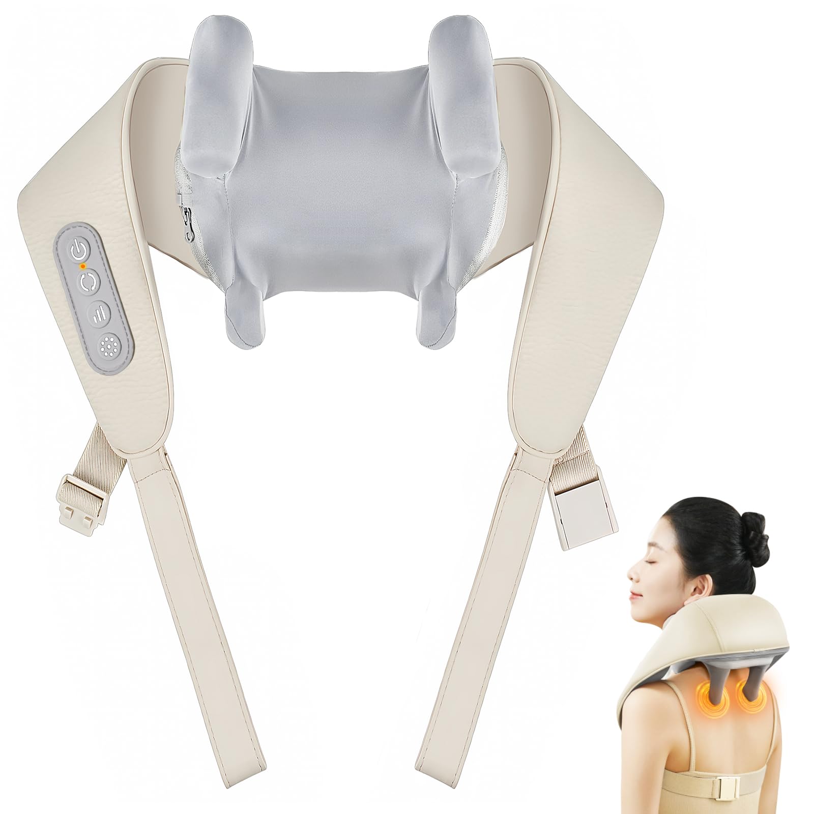 ネックケア 首 リラクゼーション器 加温・振動機能 新登場 首・肩・腰・背中・太ももネックリラックス コードレス type-c充電式 2種類のモード 3段階の強度調整 首元ケア 首元リフレッシュ 静音 簡単操作 リラックスグッズ 父の日 母の日 記念日 誕