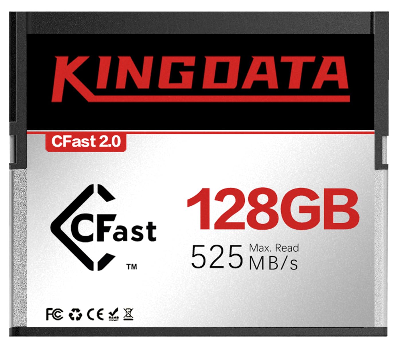 KINGDATA CFast 2.0 メモリーカード 128GB 最大読み取り速度525MB/s 6Kビデオ対応 キヤノン・ソニーシネマカメラ用 高速転送 MLC NAND|湖南オンライン