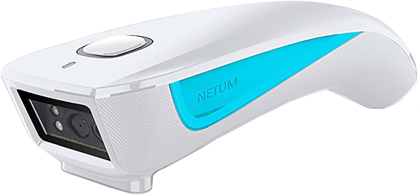 NETUMアップグレードバーコードスキャナー 2次元 Bluetoothワイヤレス、ポータブルポケット小型1D/2D/QRバーコードリーダー、自動高速、POSの正確なスキャン、C850ホワイト｜湖南オンライン