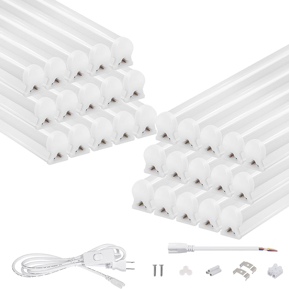 高輝度2800LM 器具一体型 LED蛍光灯 直管 40W形 18W 昼光色 120cm 100V/200V対応 低ノイズ 耐高温 低放熱 長持ち50000h 取付簡単 リフォーム 天井照明 ガレージ 倉庫 PL保険加入済 30本｜湖南オンライン