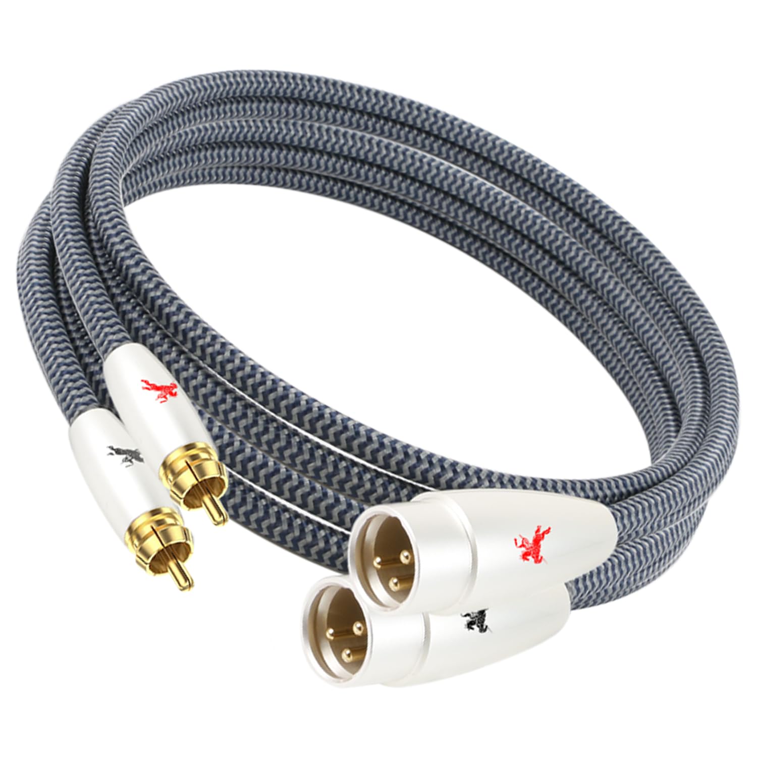 Impeto XLR RCA変換ケーブル「オス-オス」XLRからRCAまで OFC無酸素銅 オーディオケーブル AVアンプ/CD/ヘッドホンアンプ/デジタルミキサーなど適用 【二本】 1.5M