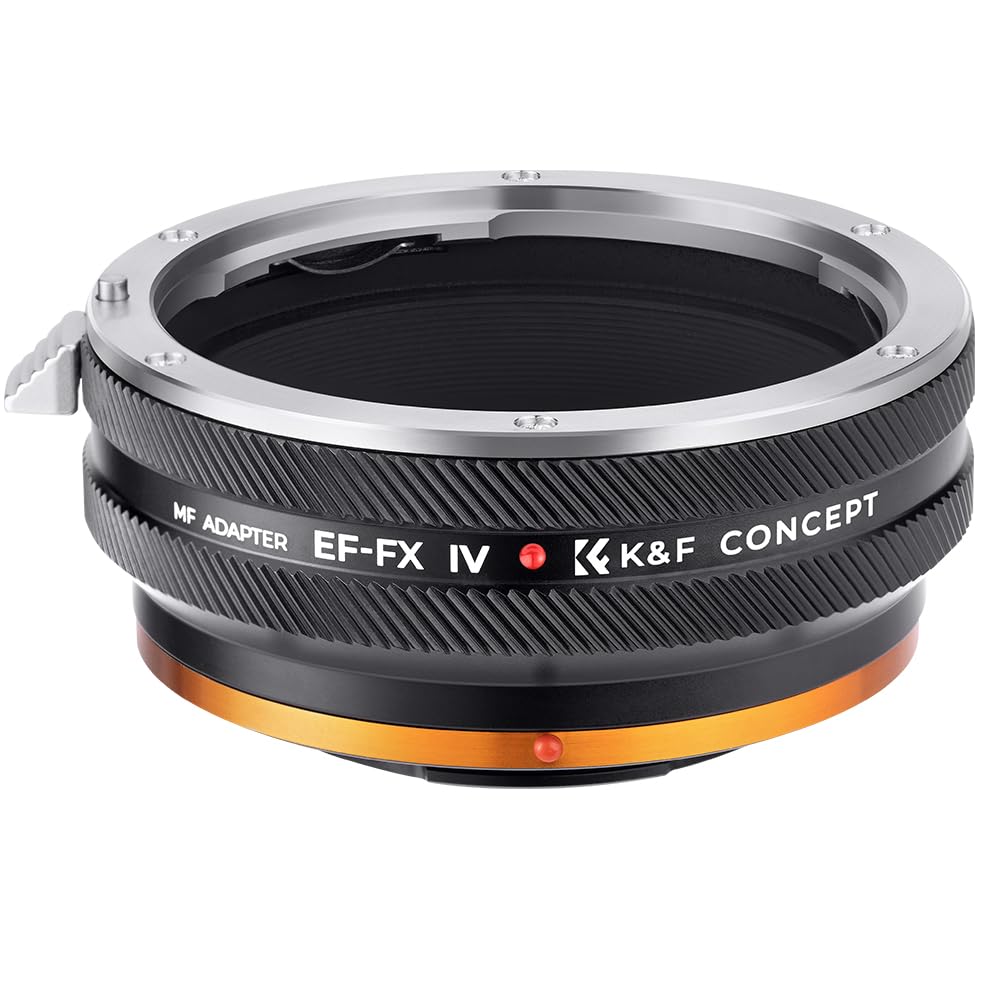 K&F CONCEPT マウントアダプター EF-FX IV Canon対応 キヤノン EFマウントレンズ Fujifilm対応 富士フィルム対応 Xマウントカメラ 装着用 変換 レンズアダプター マニュアルフォーカス 艶消し仕上げ 反射防止 無限遠実現 ｜湖南オンライン