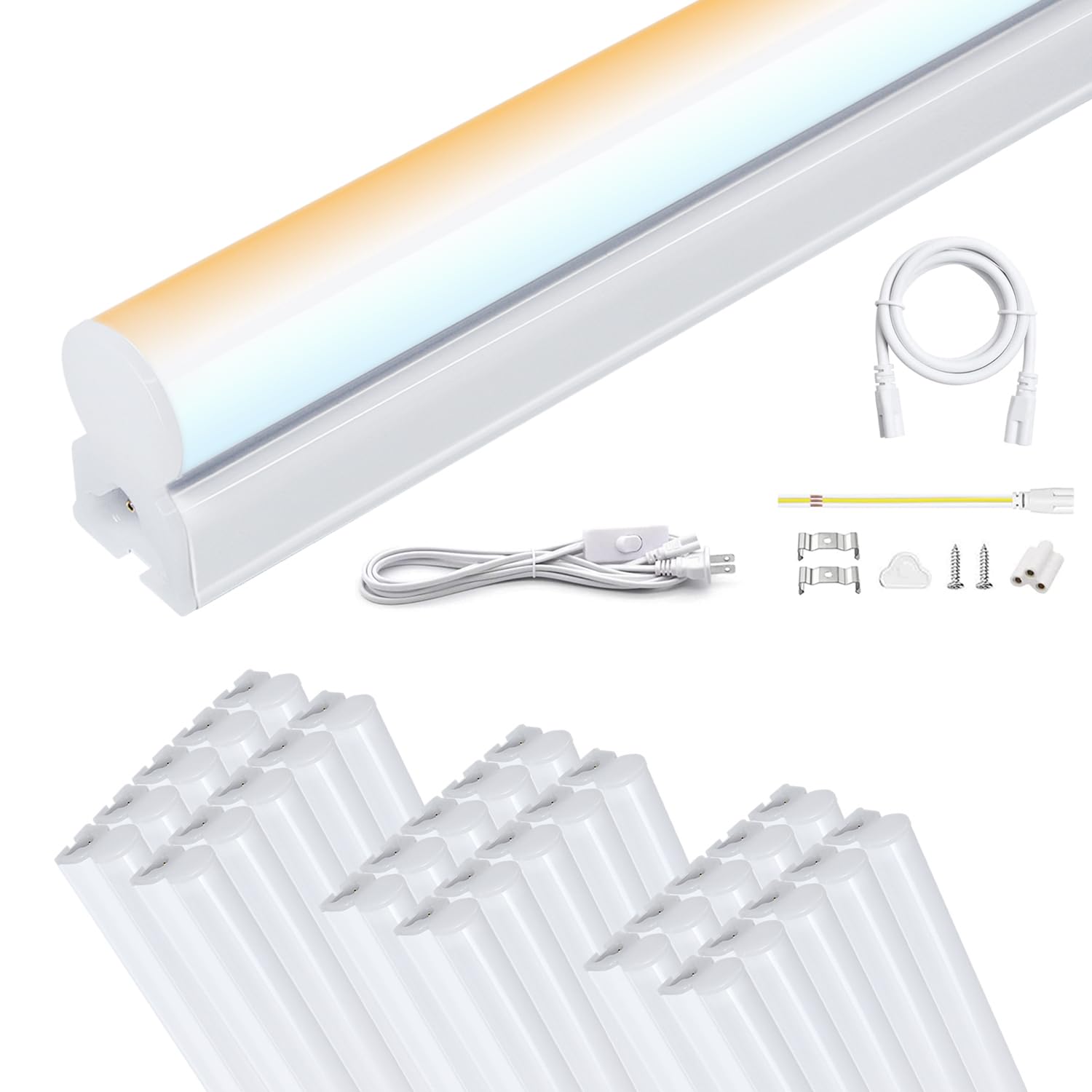 【第2世代目&メモリ機能】3段階調色 led蛍光灯 器具一体型 40w形 110cm 2600lm 直管ランプ 14w 節電ライト 調色照明 高輝度 屋内照明 天井 部屋 リビング 寝室 売り場 PSE済 30本|湖南オンライン