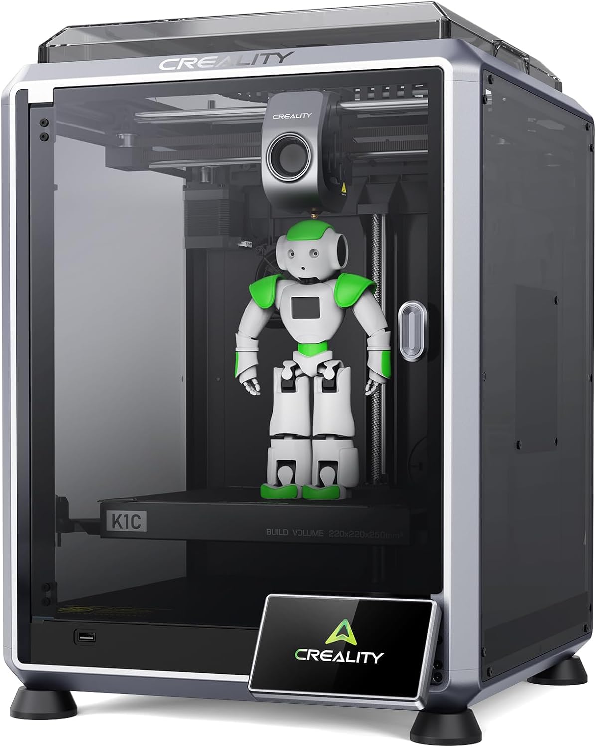 Creality K1C-2025 3Dプリンター 600mm/s高速印刷 自動ベッドレベリング CoreXY構造 AIエラー検出 ダイレクト押出機 300℃ノズル 炭素繊維/Hyper/CFフィラメント対応 組立不要 振動抑制 無線データ転送 日本語UI|湖南オンライン