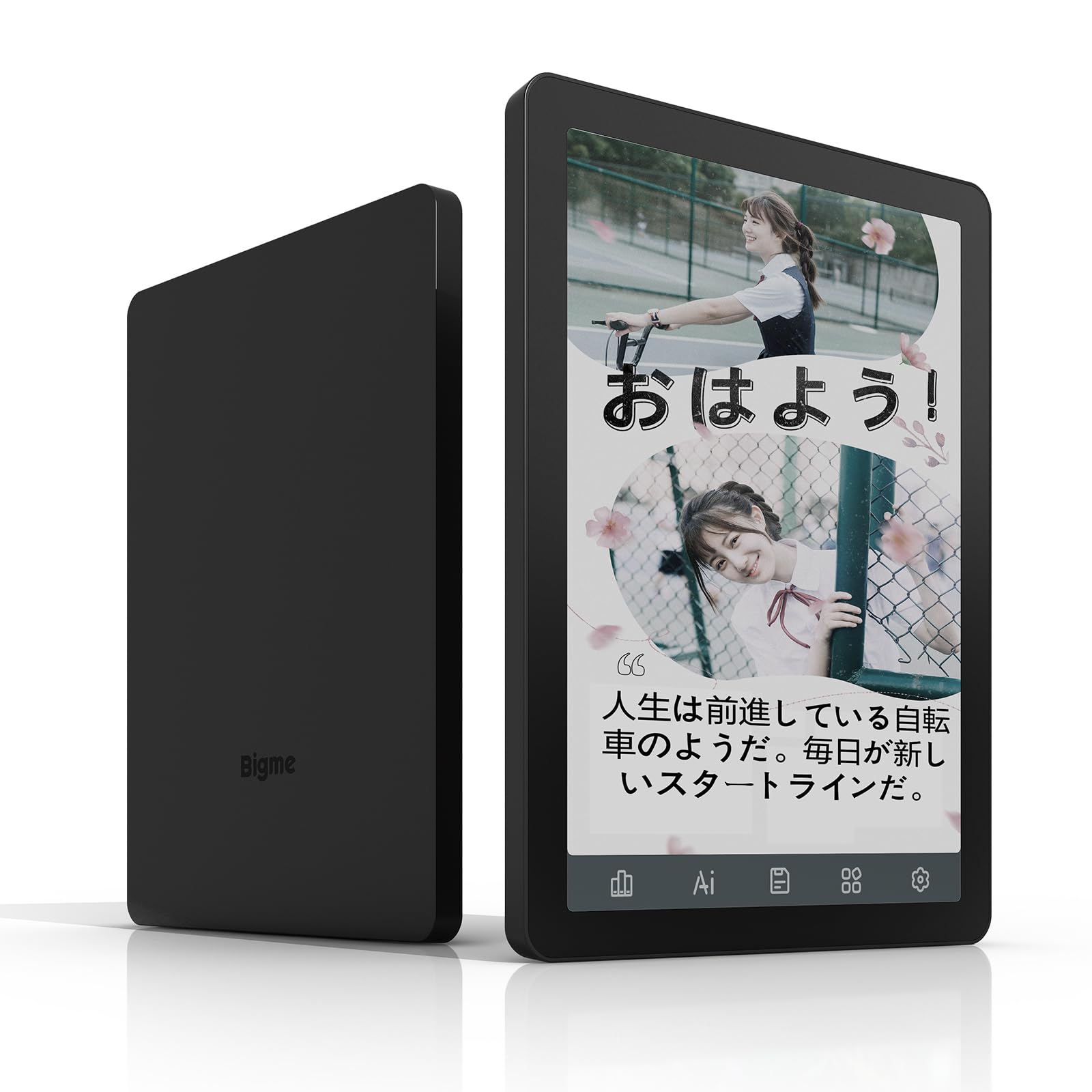Bigme B6、カラー電子書籍リーダー、4GB+64GB 6インチ電子ペーパータ 、Android 14対応、ブラック