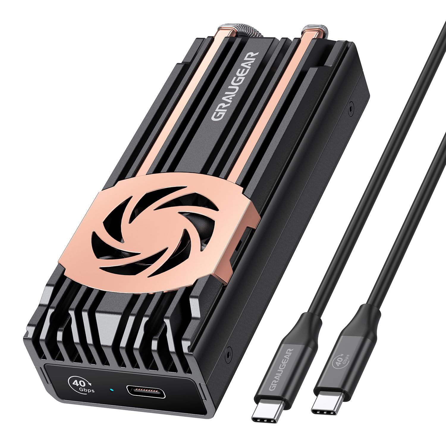 【USB4超高速】GRAUGEAR USB 4.0 NVMe M.2 SSD 外付けケース Thunderbolt 4/3対応 40Gbps USB4 SSD ケース アルミ製 高放熱 M.2 SSD 外付け エンクロージャ 二つの純銅のヒートパイプ 内蔵｜湖南オンライン