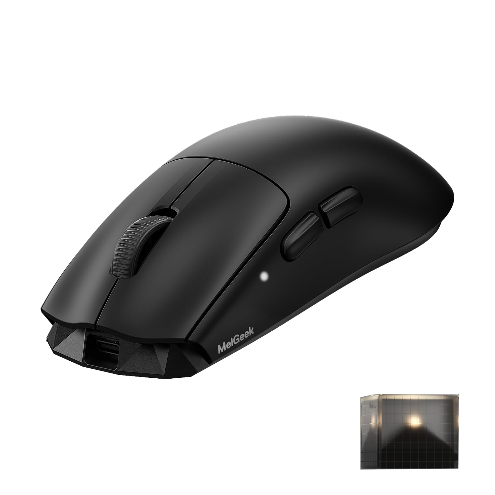 MelGeek Horus 軽量マウス ワイヤレスゲーミングマウス 49g 8Kポーリング 30K DPIセンサー バッテリー215時間 2.4G/USB-C ライトレシーバー付き 中型および大型の手に対応 - ブラック｜湖南オンライン