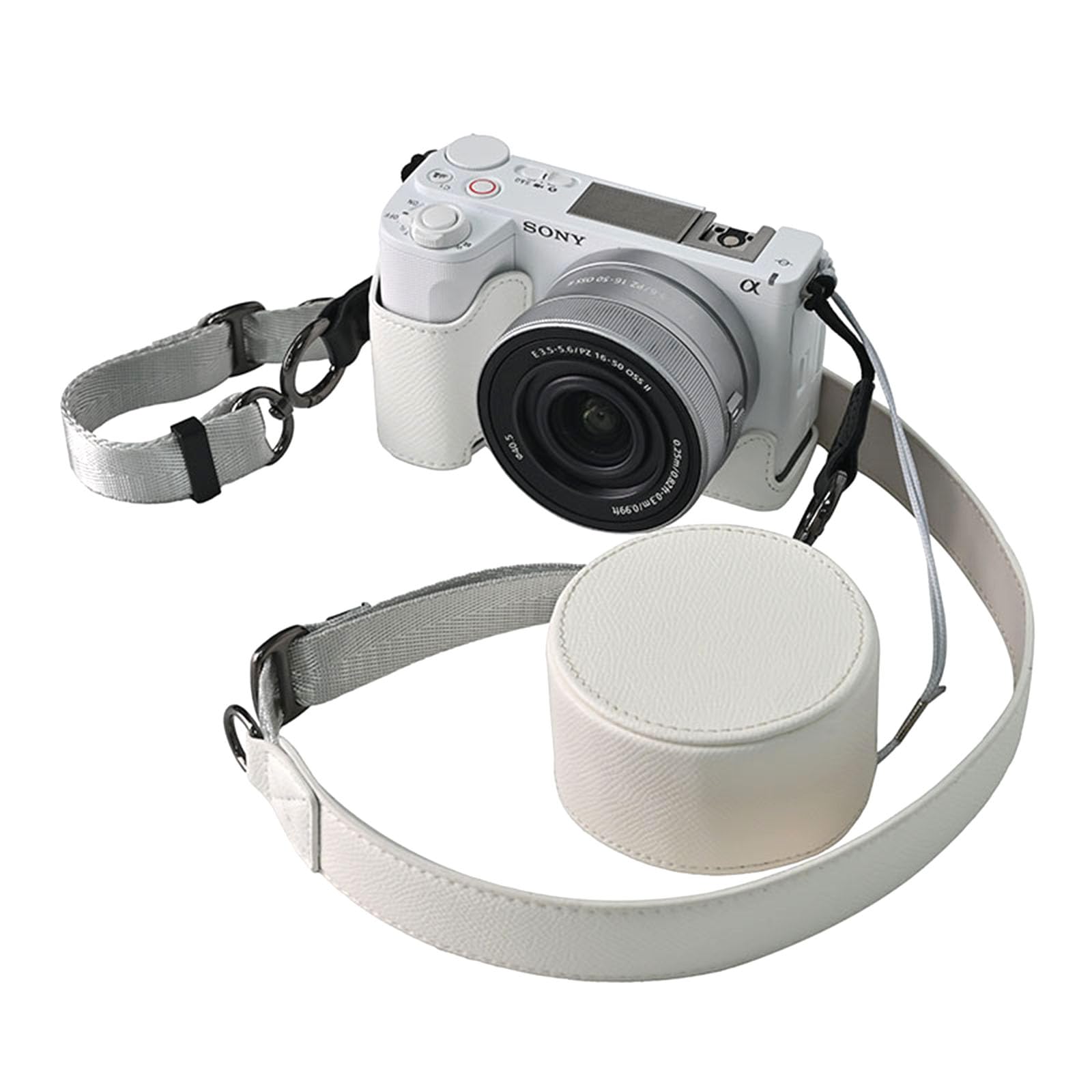 VOVMOEYA カメラケース For SONY ZV-E10II ZV-E10markii ZV-E10M2，ZVE10 IIボディケース For ソニー ZV-E10M2カメラケース ZV-E10markii カメラ保護カバー PUレザー D状ネジ穴付