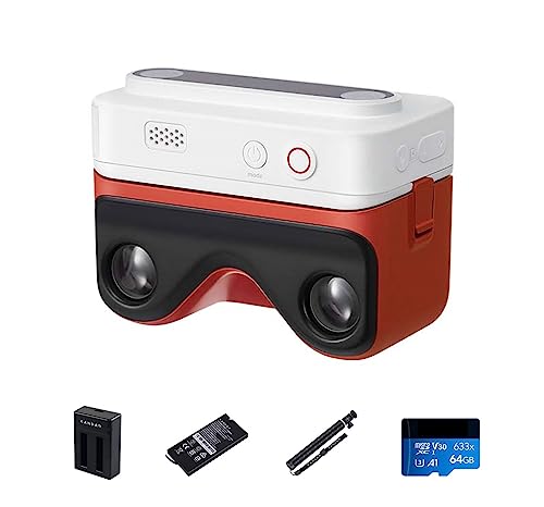 Kandao 3Dカメラ - 4K 60FPS 3Dキャプチャーインスタントカメラ、180度 3Dデジタル立体視カメラ、2.54インチタッチスクリーン付きVRデバイス用3Dビデオカメラ、QooCam EGO Pack、白｜湖南オンライン