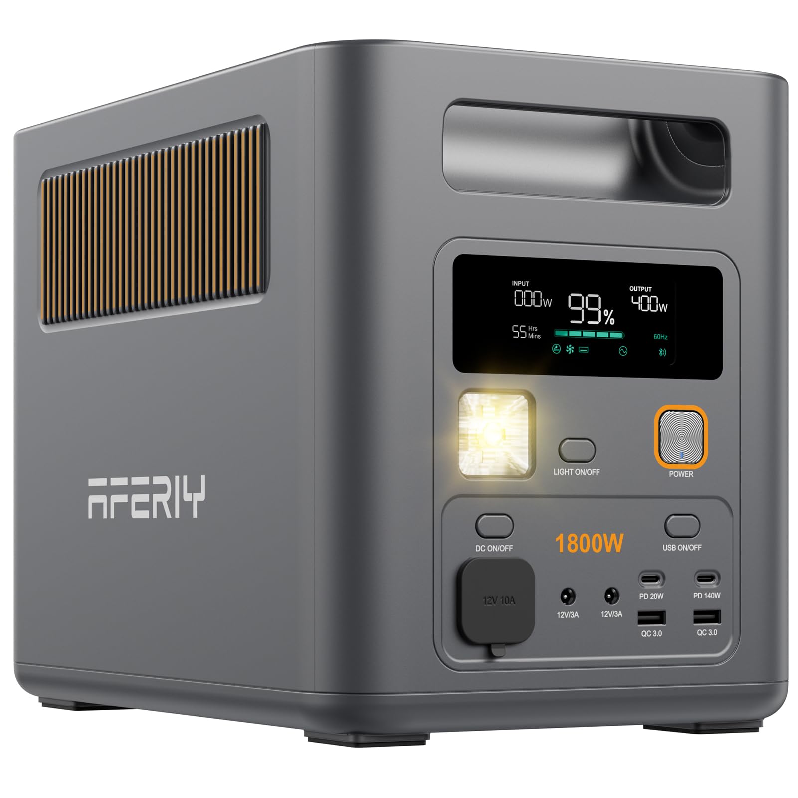 AFERIY Nomad1800 Pro ポータブル電源 1024Wh 大容量 リン酸鉄リチウム 53分80%充電 超高出力「定格1800W・サージ3600W」 ポータブルバッテリー 10年長寿命 容量拡張機能 11個出力ポート アプリ対応 コンパクト 家｜湖南オンライン