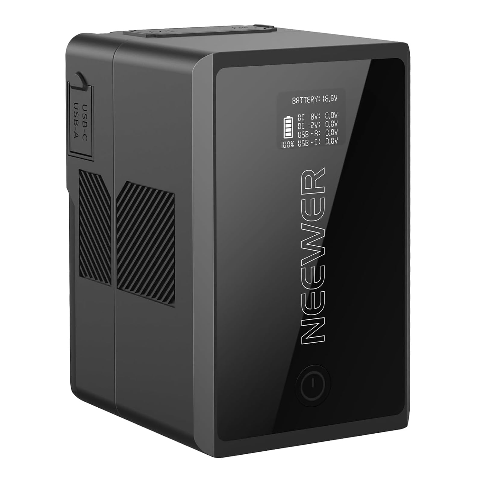 NEEWER Vマウントバッテリー 100W PD USB C急速充電 10350mAh 150Wh 14.54V Dタップ/USB C/USB A/BP/デュアルDCポート/OLEDスクリーン付き バックアップ電源 カメラ/カムコーダー/モニター/ビデオ｜湖南オンライン