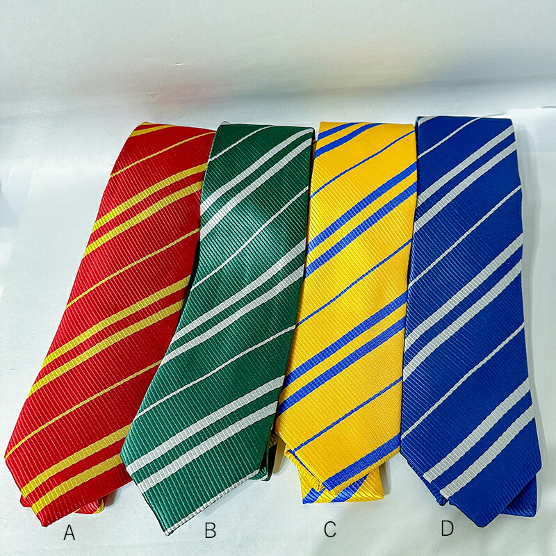 楽天市場】ハリーポッター風 ネクタイ グリーン 緑 レッド 赤 イエロー