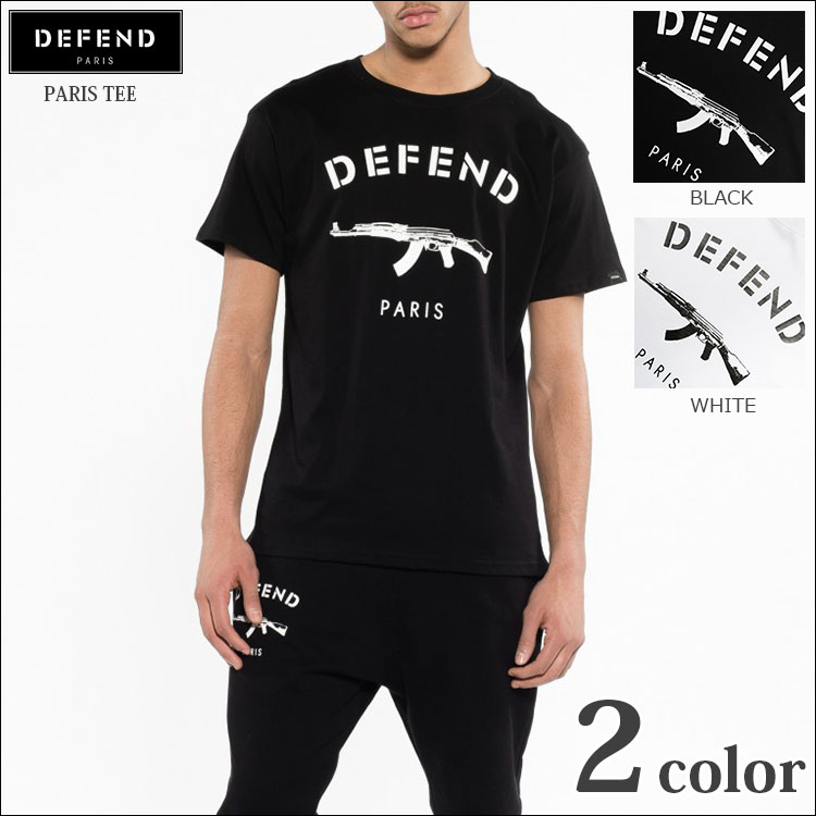 【在庫処分】DEFEND PARIS半袖Tシャツ サイズXL ホワイト セール】DEFEND PARIS(ディフェンド パリス)TEO 半袖Tシャツ（T