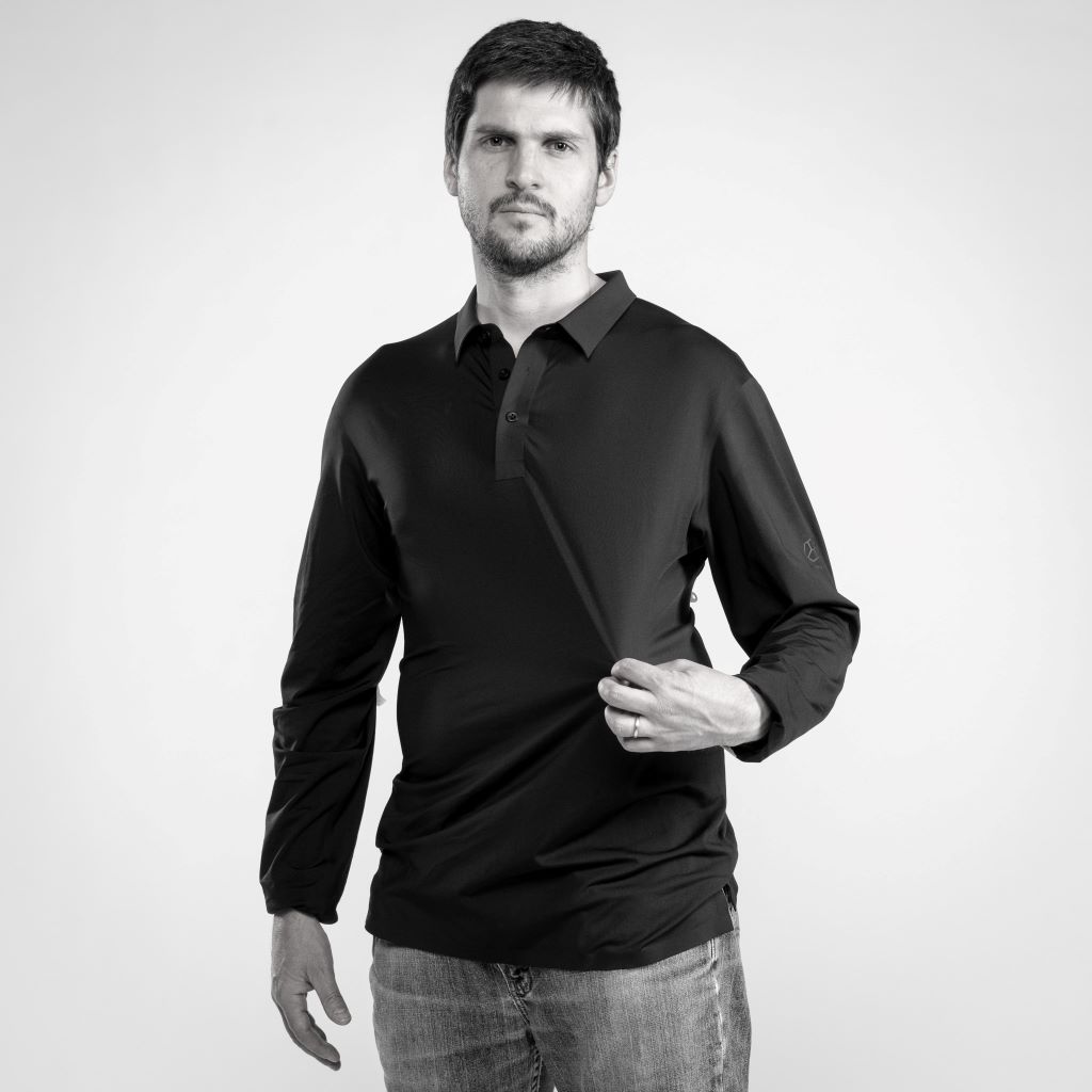 GRAPHENE-X グラフェンX All Rounder Polo Shirt Long Sleeve（Men） メンズ アウター シャツ ポロシャツ アウトドア スポーツ 長袖 ロングスリーブ 日常 普段使い 黒 ブラック 通勤 大きいサイズ ゴル｜MonoSolou