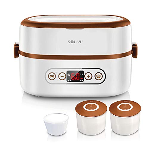 ソウイ (SOUYI) コンパクト マルチ 炊飯器 1合 SY-110 ホワイト 白系 [ タイマー予約/保温機能 ] ライスクッカー ひとり暮らし用 ミニ炊飯器 小型炊飯器 自炊 単身 スチームマルチ炊飯器 蒸し料理 蒸し米 茶碗付属 計量カップ付
