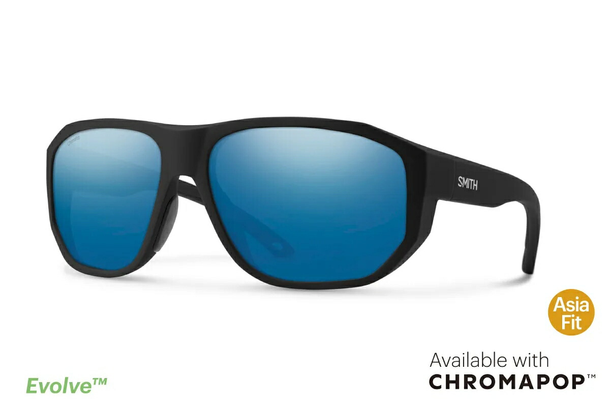 SMITH スミス 偏光黒眼鏡 Outrigger Matte Black（CP Glass Polarized Blue Mirror）